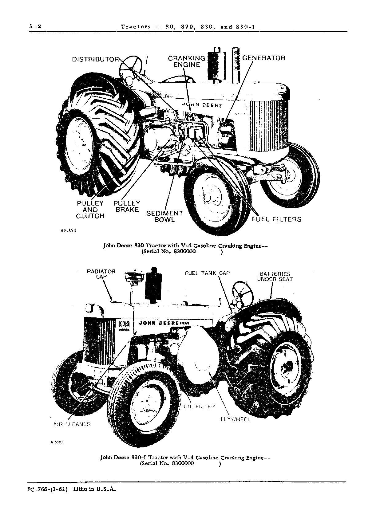 JOHN DEERE 80 820 830 TRAKTOR TEILEKATALOGHANDBUCH