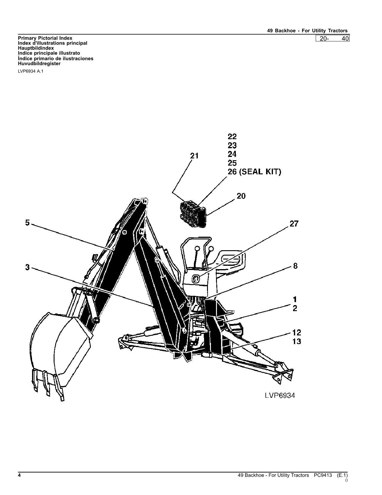 JOHN DEERE 49 TRAKTOR ERSATZTEILKATALOGHANDBUCH