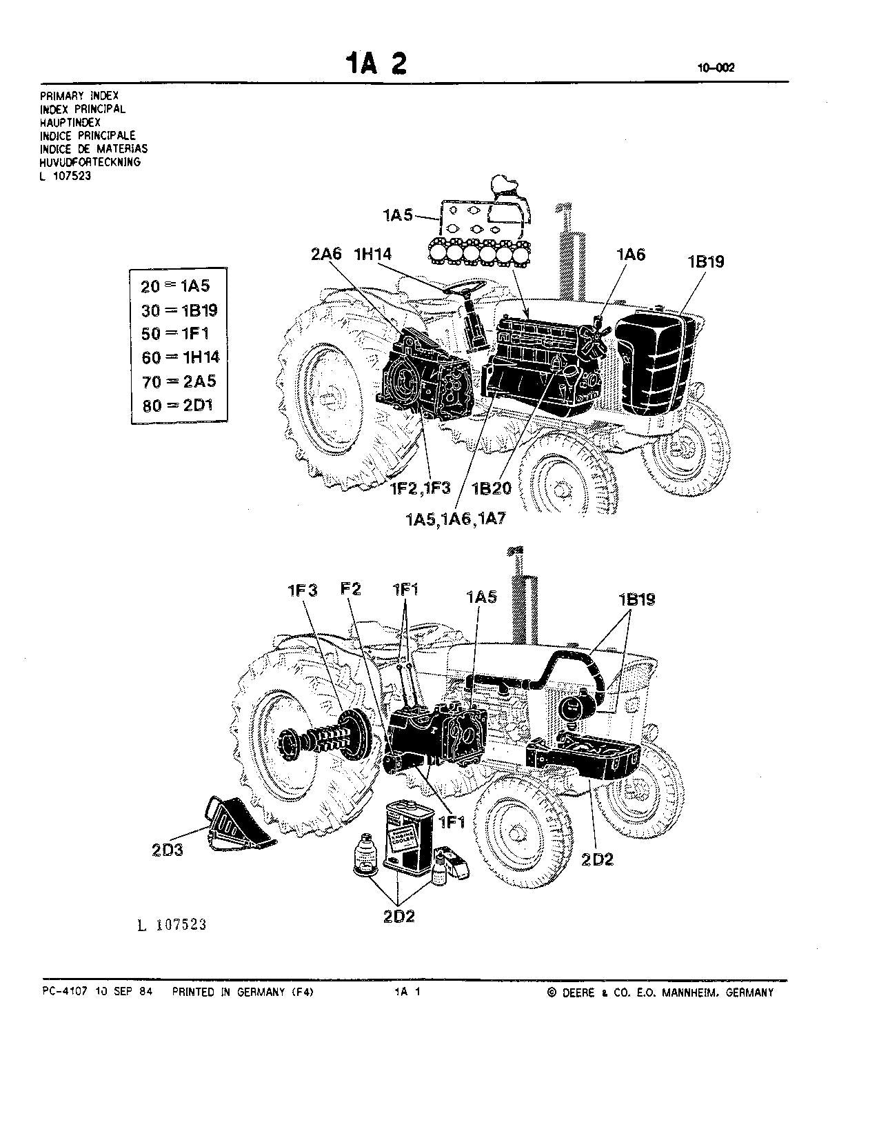 JOHN DEERE 3120 TRAKTOR ERSATZTEILKATALOGHANDBUCH #2