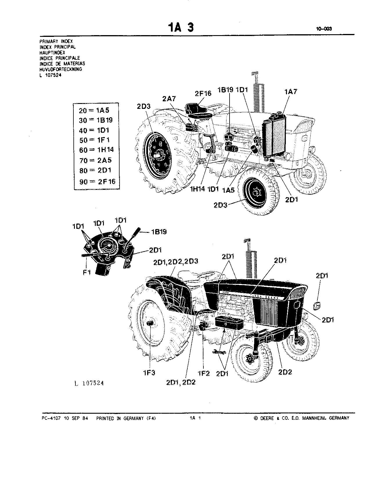 JOHN DEERE 3120 TRAKTOR ERSATZTEILKATALOGHANDBUCH #2