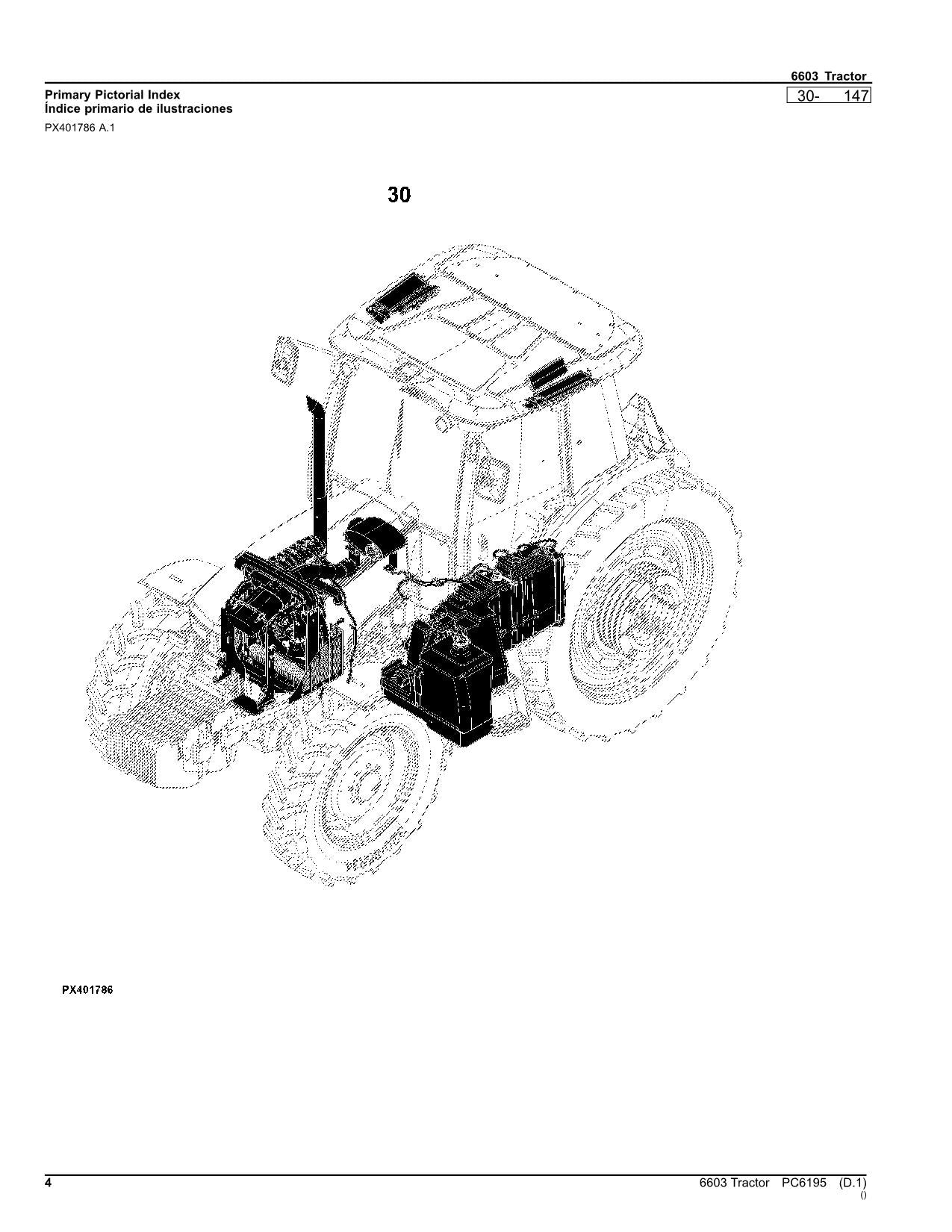 JOHN DEERE 6603 TRAKTOR ERSATZTEILKATALOGHANDBUCH #3