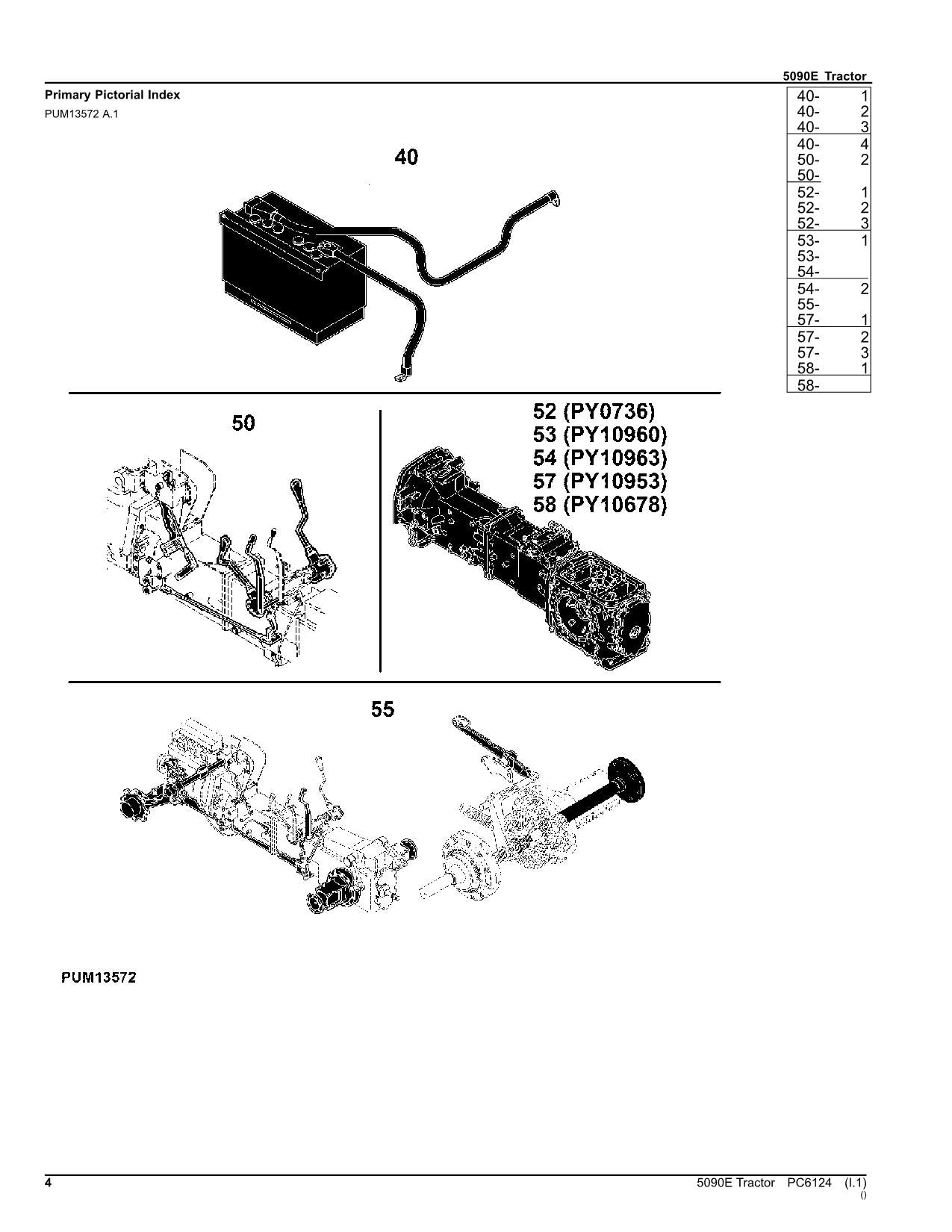 JOHN DEERE 5090E TRAKTOR-TEILEKATALOGHANDBUCH Nr. 6