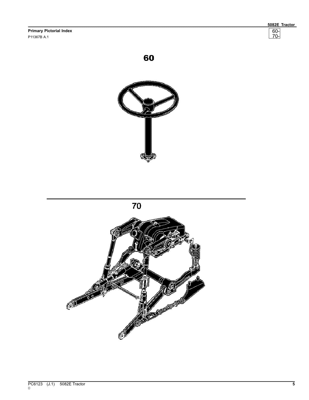 MANUEL DU CATALOGUE DES PIÈCES DU TRACTEUR JOHN DEERE 5082E PC6123