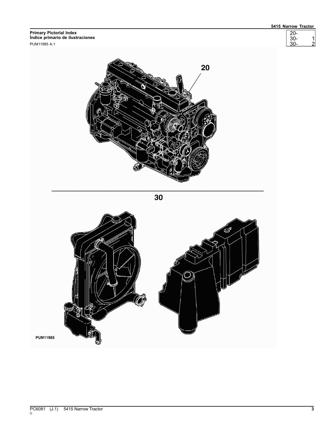 JOHN DEERE 5415 TRACTOR PARTS CATALOG MANUAL