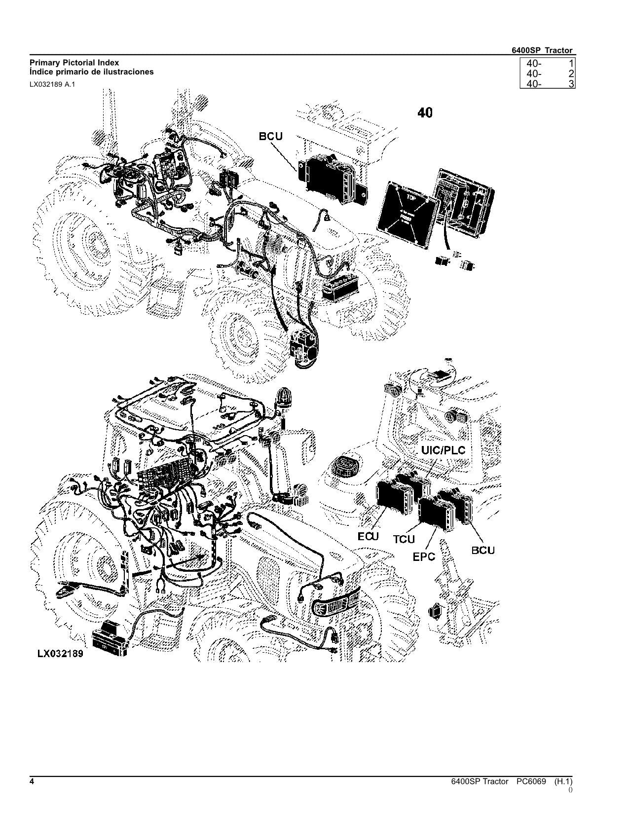 JOHN DEERE 6400SP TRACTOR PARTS CATALOG MANUAL