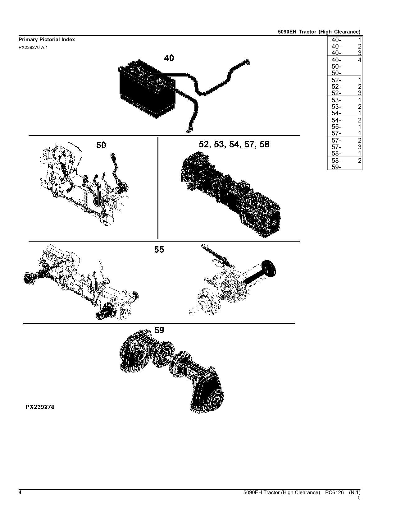 JOHN DEERE 5090EH TRAKTOR ERSATZTEILKATALOGHANDBUCH