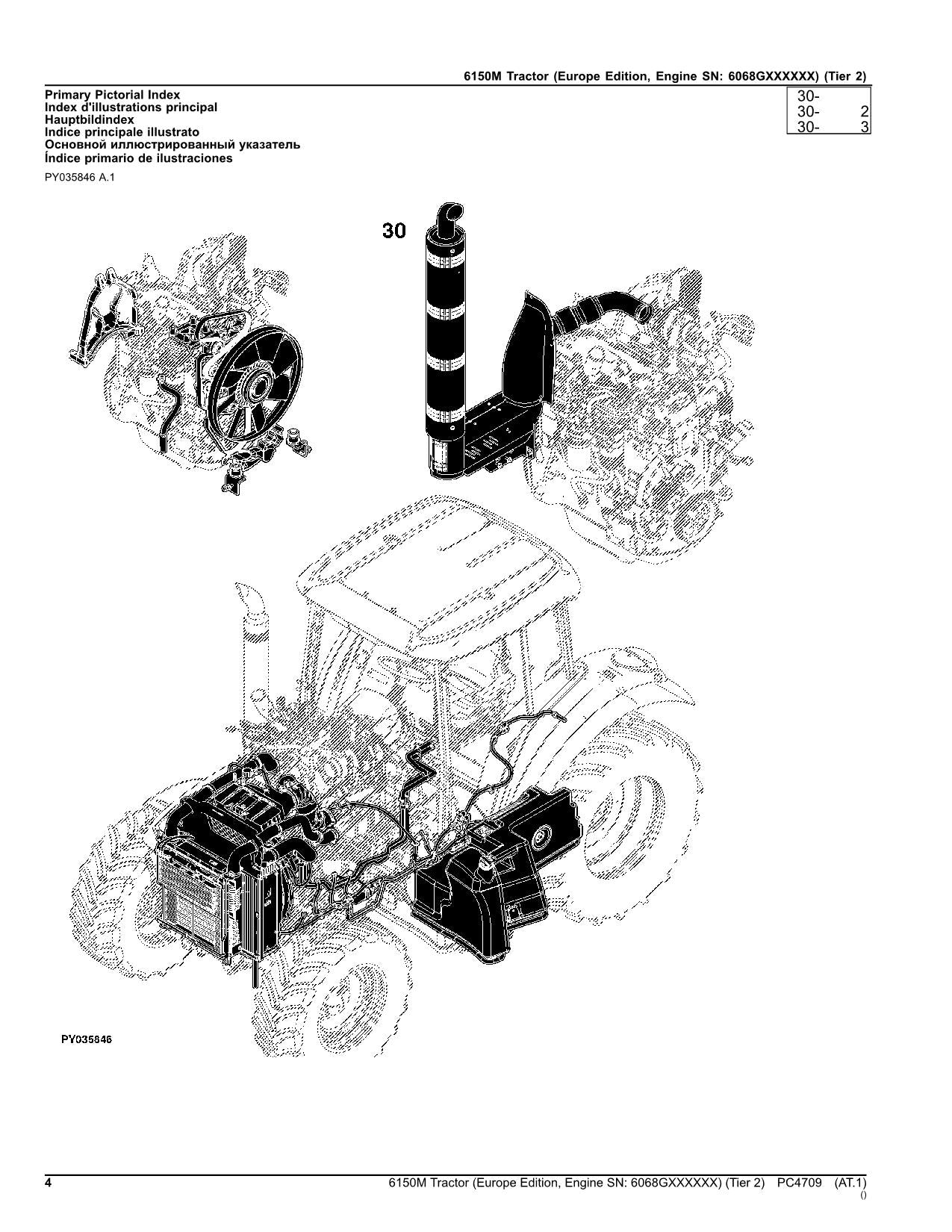 JOHN DEERE 6150M TRACTOR PARTS CATALOG MANUAL #4