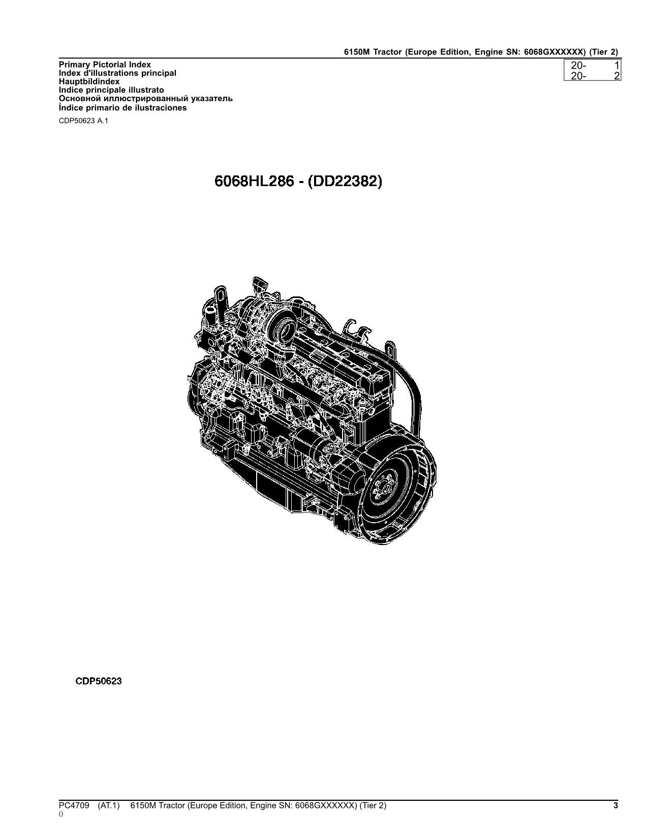 JOHN DEERE 6150M TRAKTOR-TEILEKATALOGHANDBUCH Nr. 4