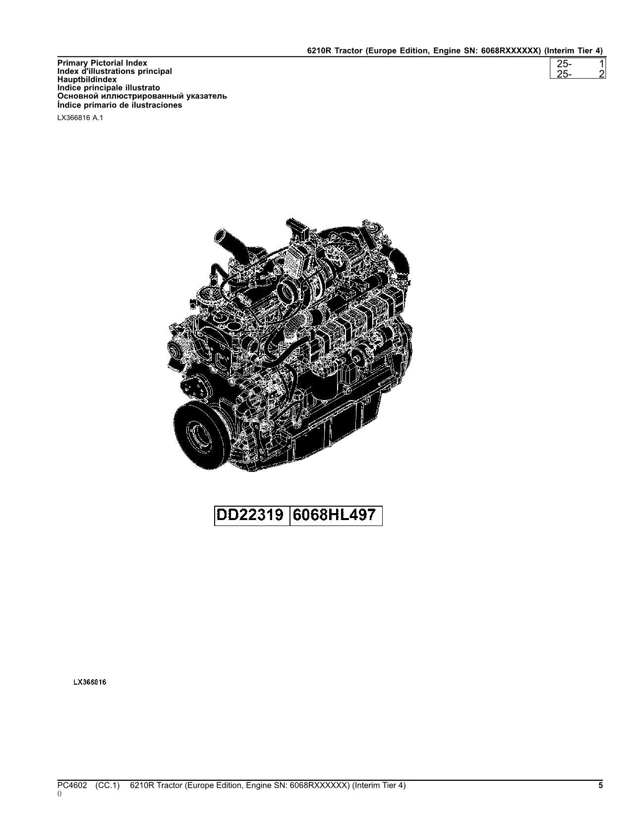 JOHN DEERE 6210R TRAKTOR ERSATZTEILKATALOGHANDBUCH #2