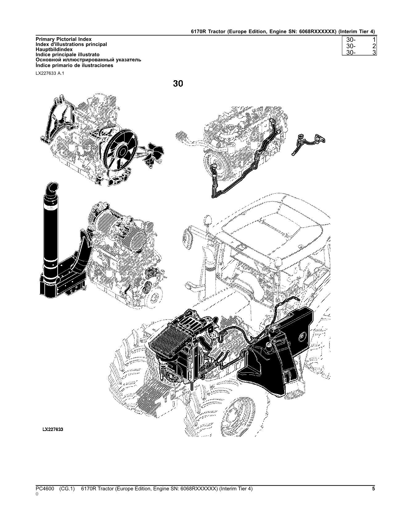 JOHN DEERE 6170R TRACTOR PARTS CATALOG MANUAL #2