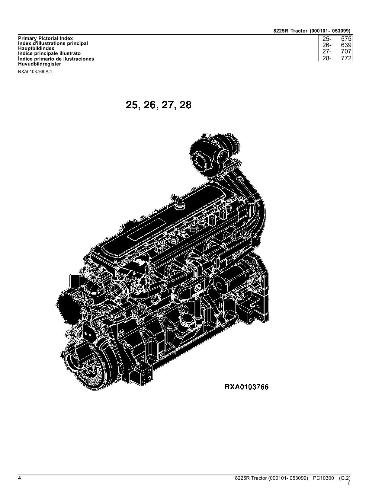 JOHN DEERE 8225R TRACTOR PARTS CATALOG MANUAL #1