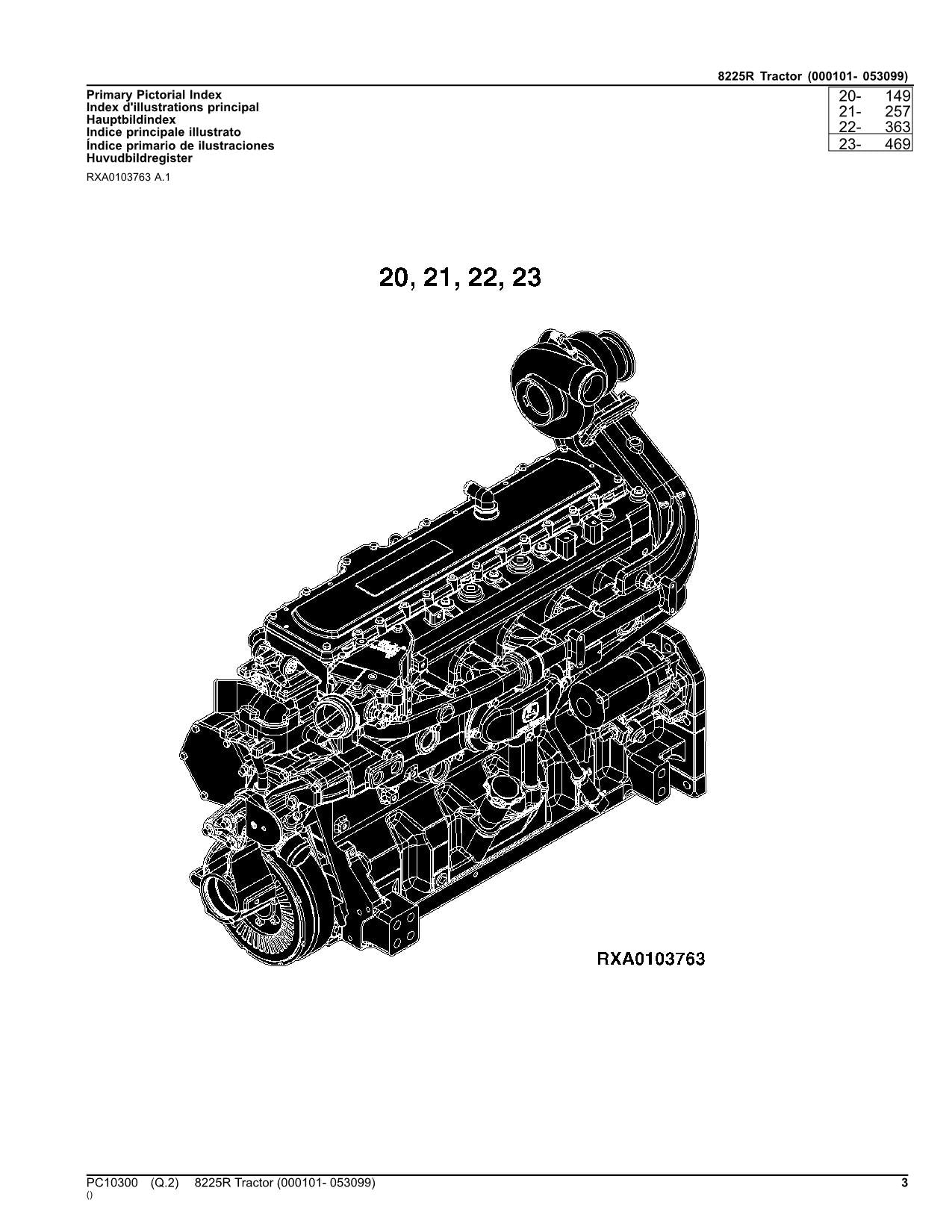 MANUEL DU CATALOGUE DES PIÈCES DU TRACTEUR JOHN DEERE 8225R #1