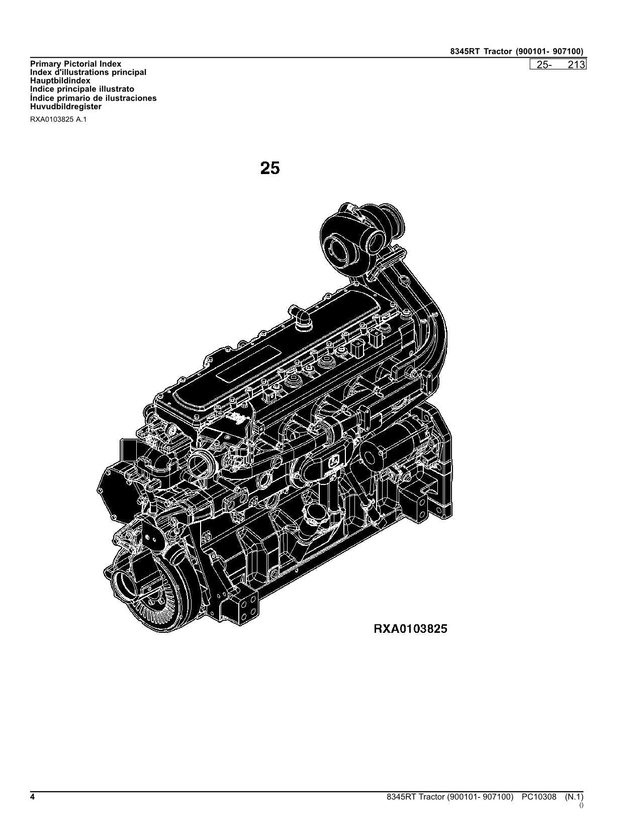 JOHN DEERE 8345RT TRACTOR PARTS CATALOG MANUAL #3