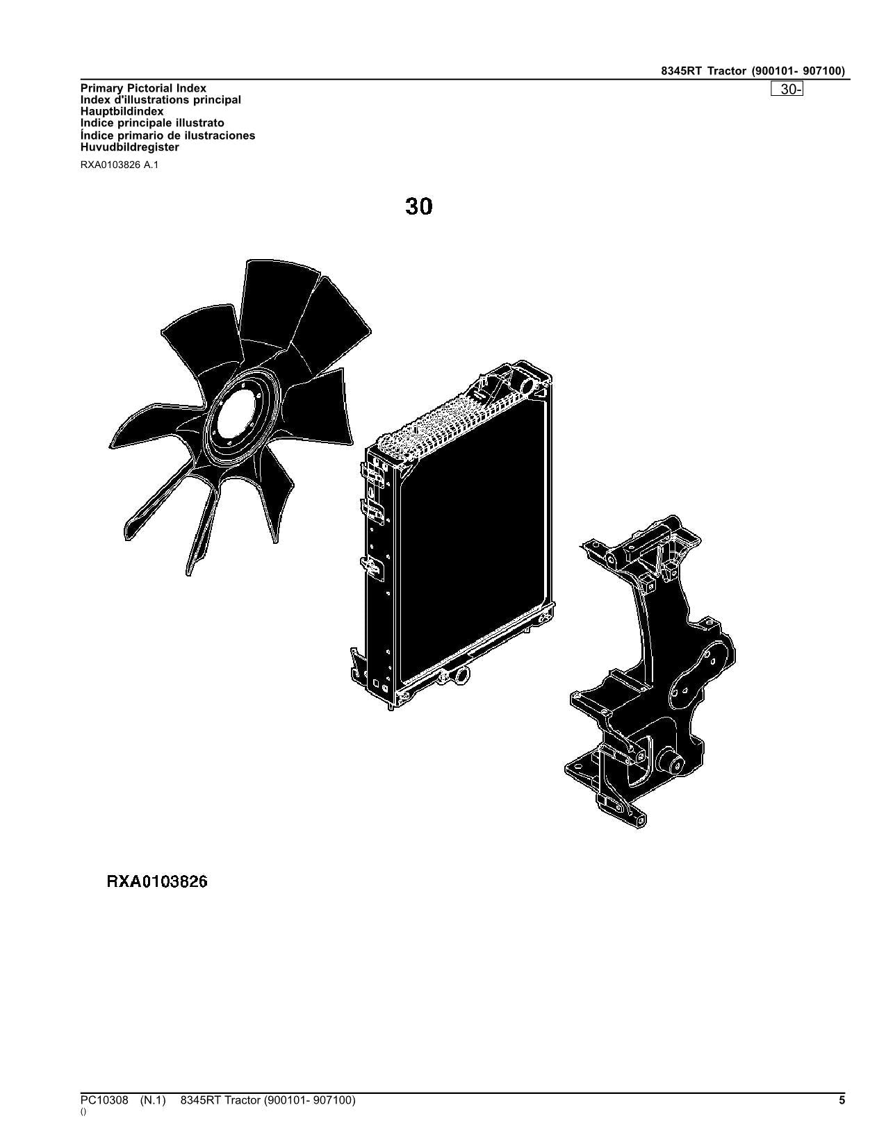 JOHN DEERE 8345RT TRACTOR PARTS CATALOG MANUAL #3