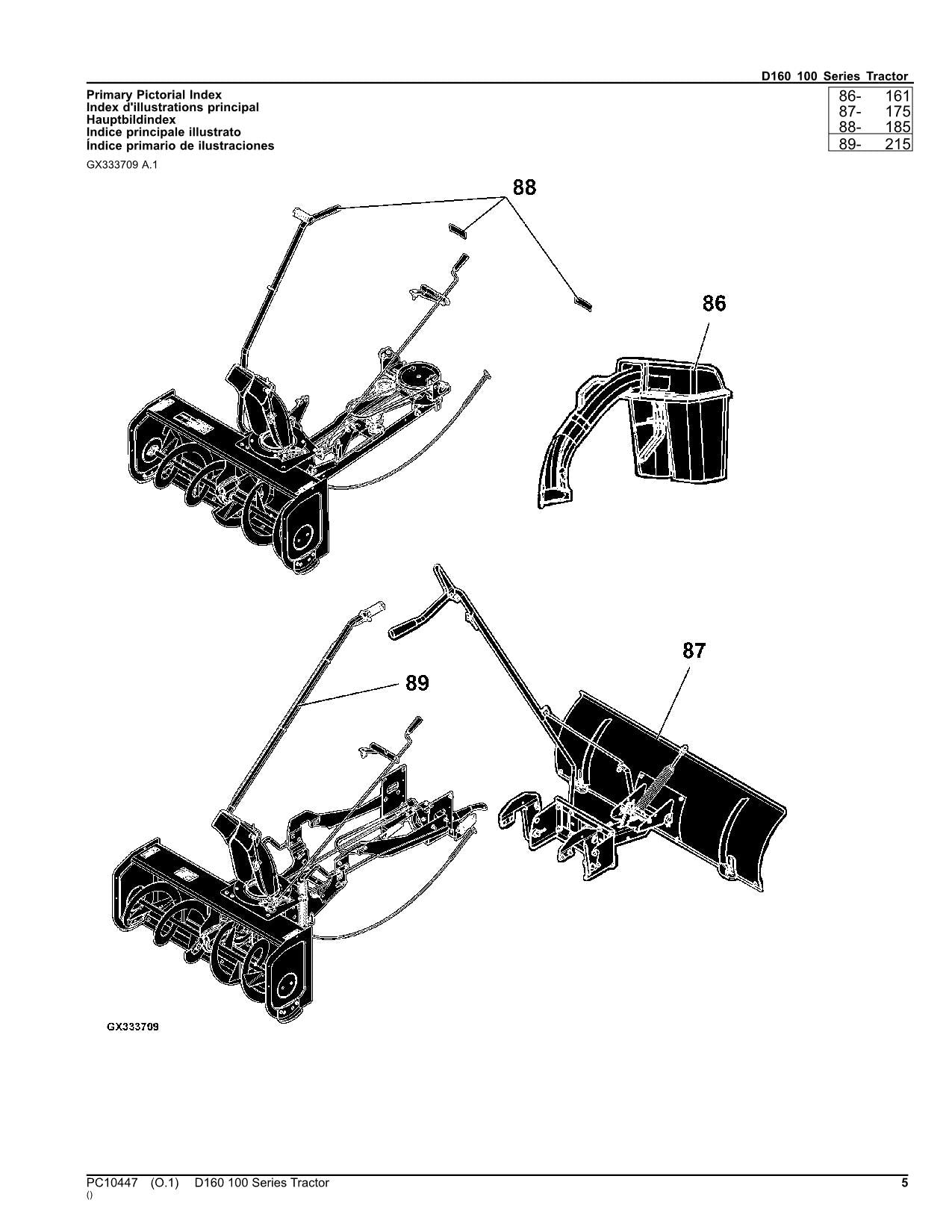 JOHN DEERE D160 TRAKTOR ERSATZTEILKATALOGHANDBUCH