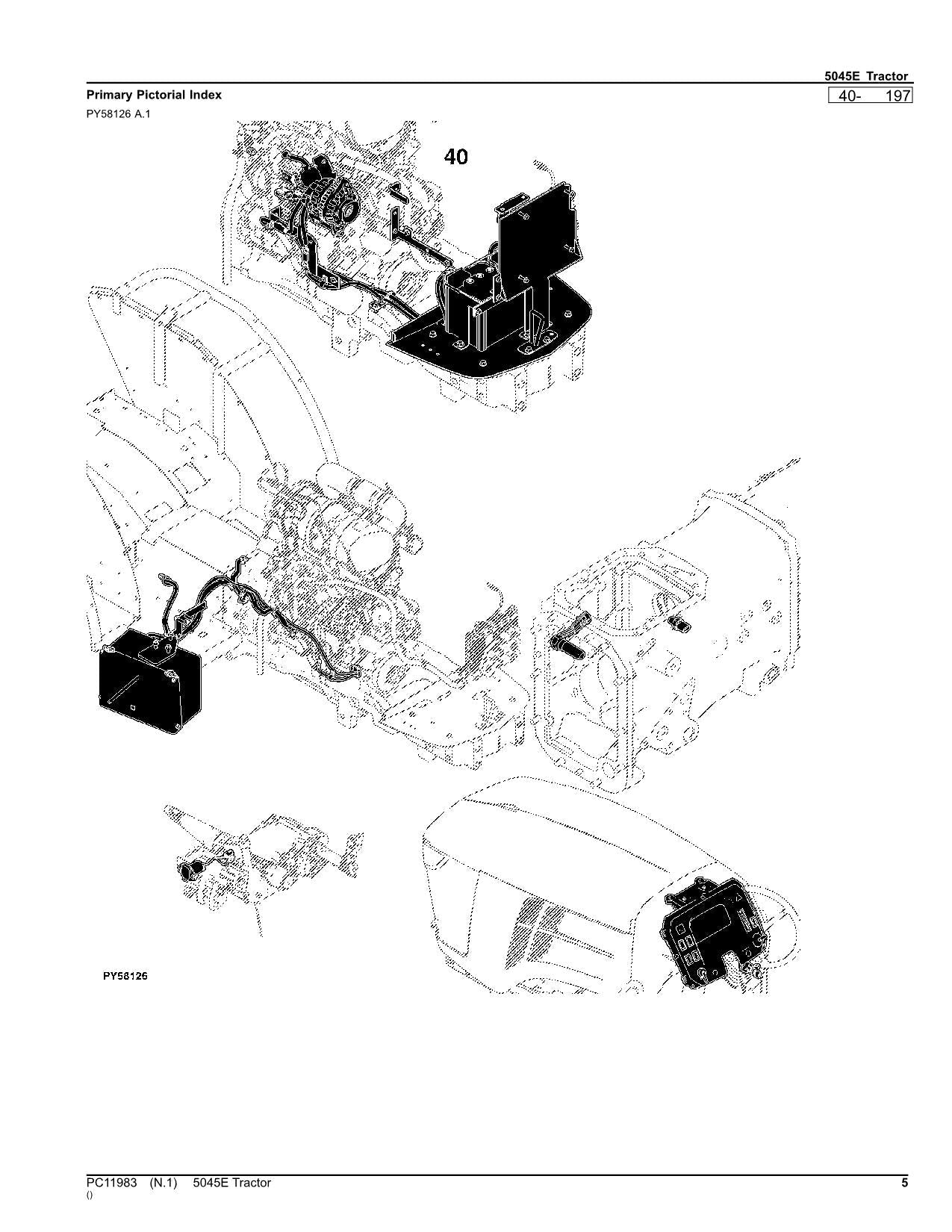 JOHN DEERE 5045E TRACTOR PARTS CATALOG MANUAL #2