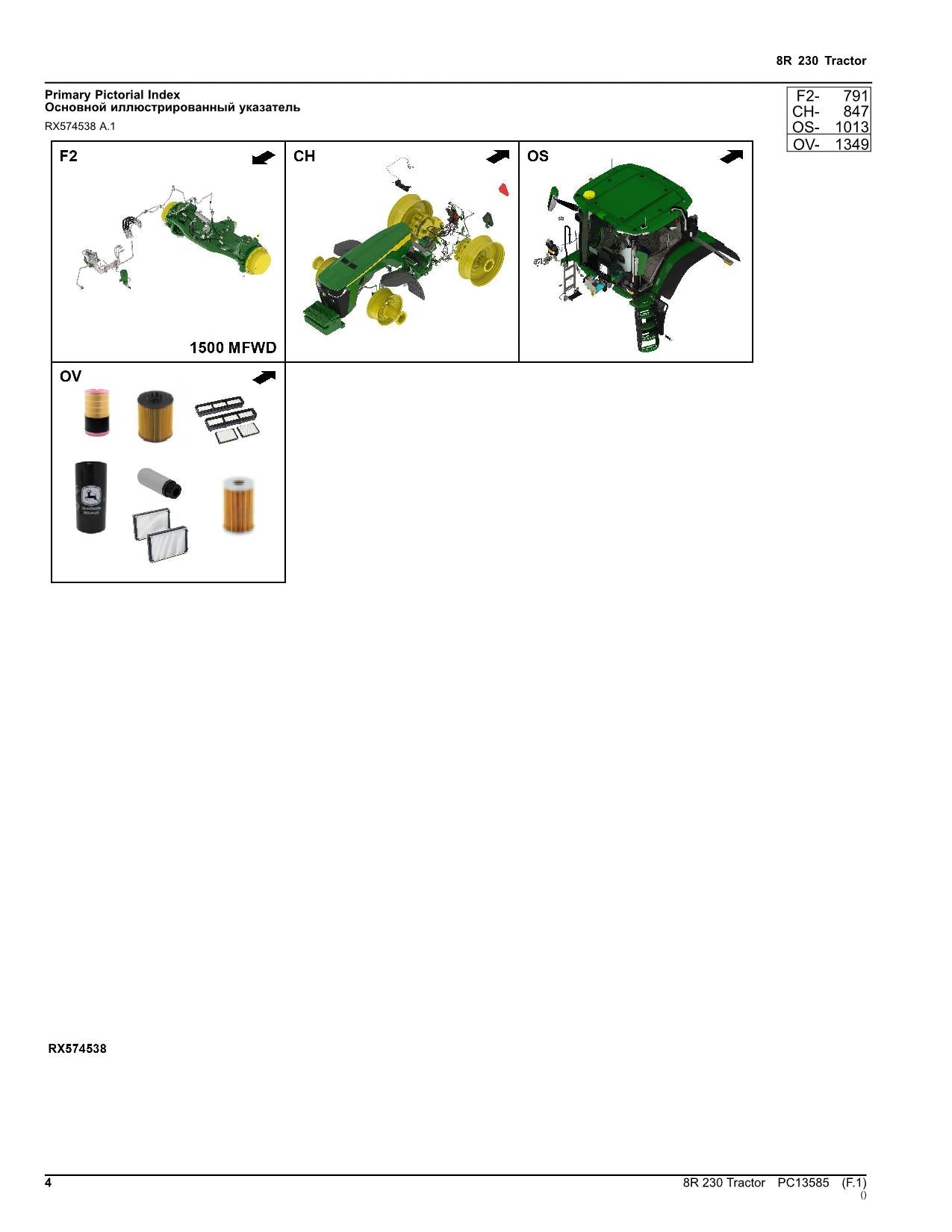 JOHN DEERE 8R 230 TRAKTOR ERSATZTEILKATALOGHANDBUCH #2