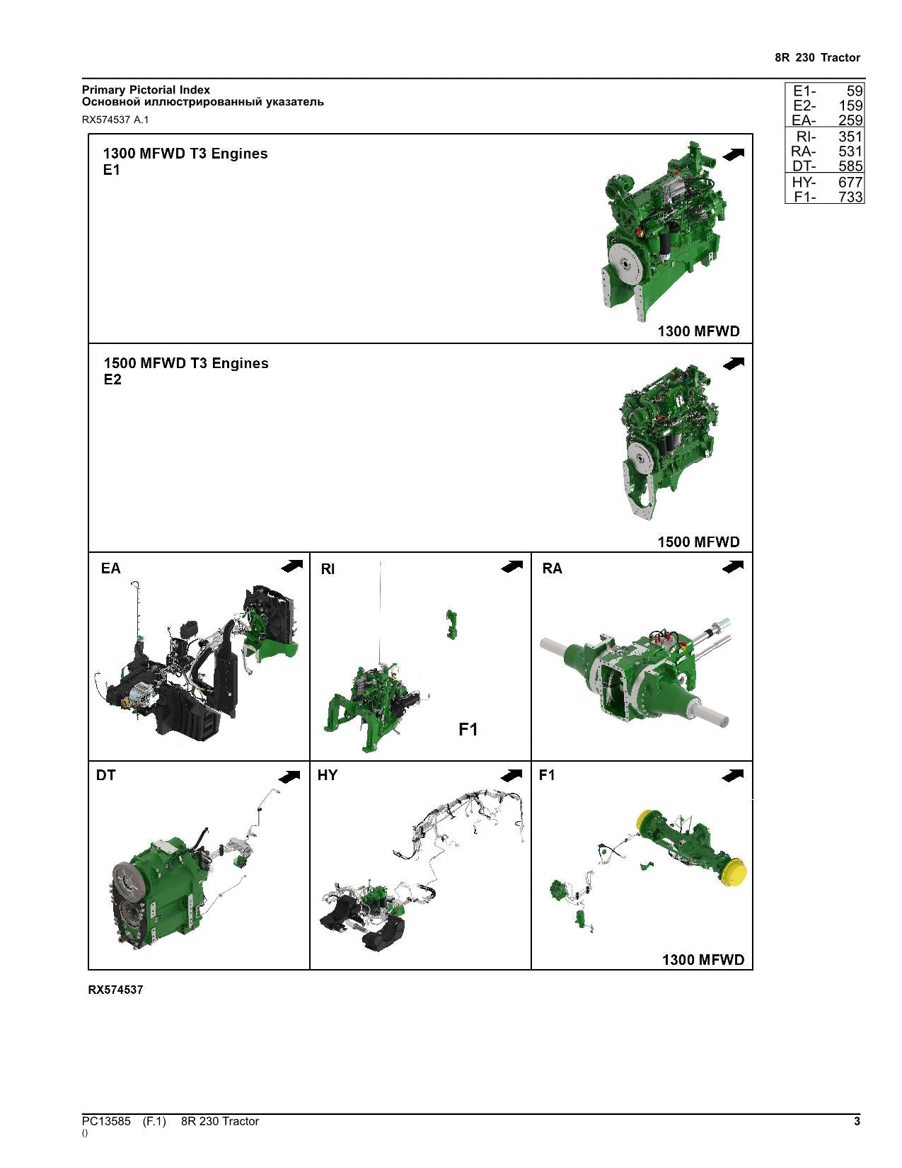 JOHN DEERE 8R 230 TRACTOR PARTS CATALOG MANUAL #2