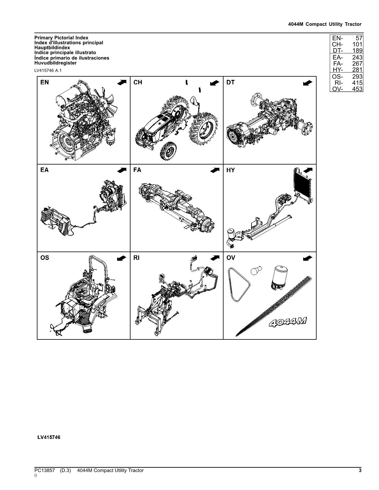 JOHN DEERE 4044M TRACTOR PARTS CATALOG MANUAL #3