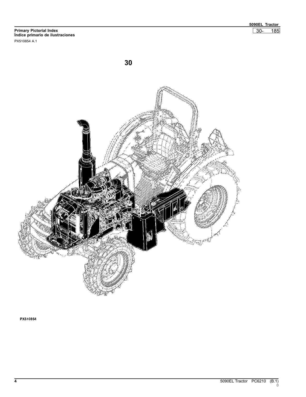 MANUEL DU CATALOGUE DES PIÈCES DU TRACTEUR JOHN DEERE 5090EL