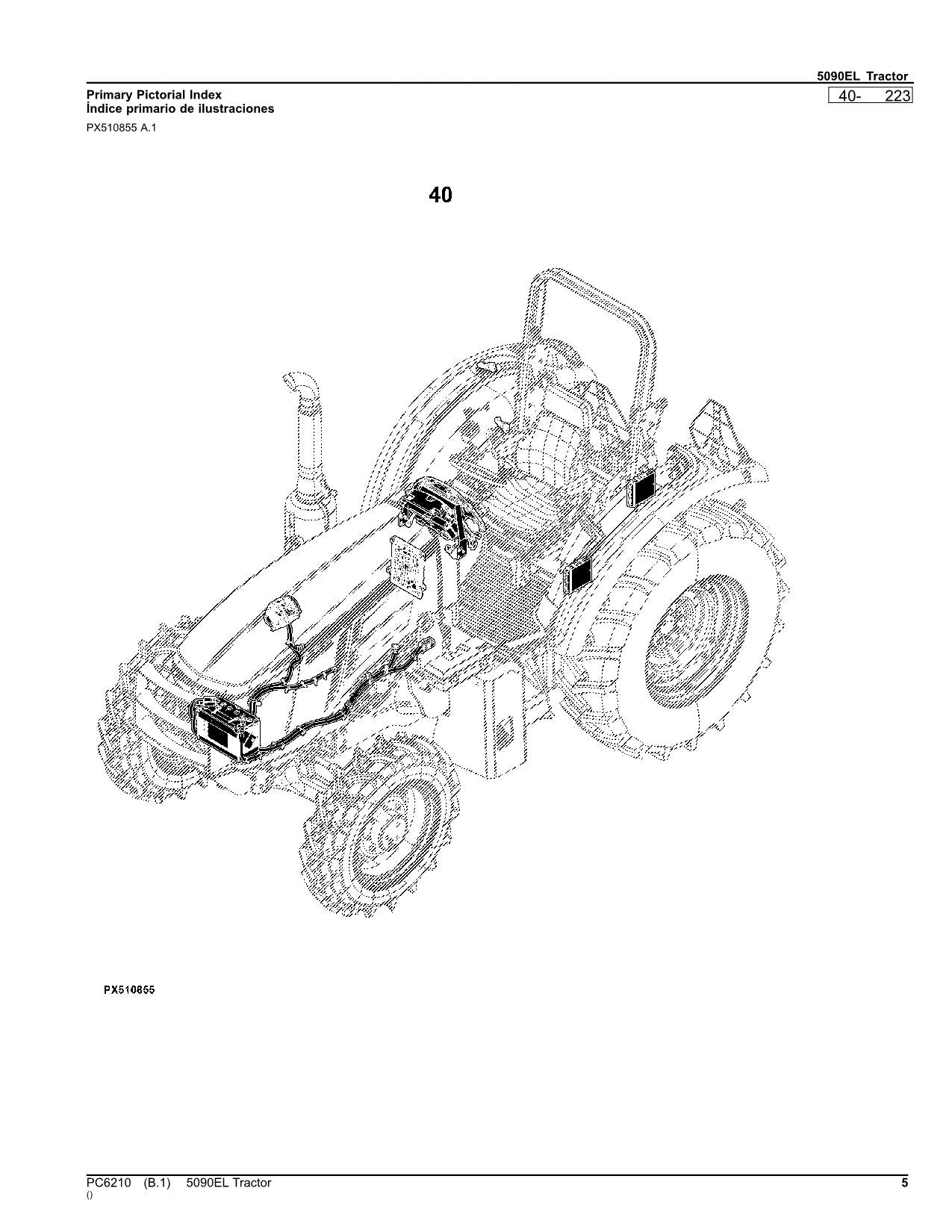 MANUEL DU CATALOGUE DES PIÈCES DU TRACTEUR JOHN DEERE 5090EL