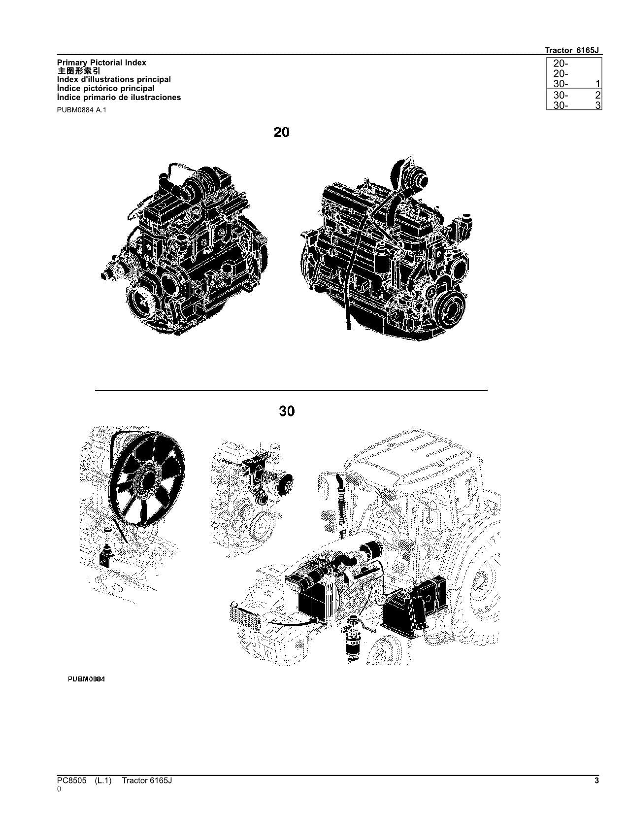 JOHN DEERE 6165J TRAKTOR ERSATZTEILKATALOGHANDBUCH