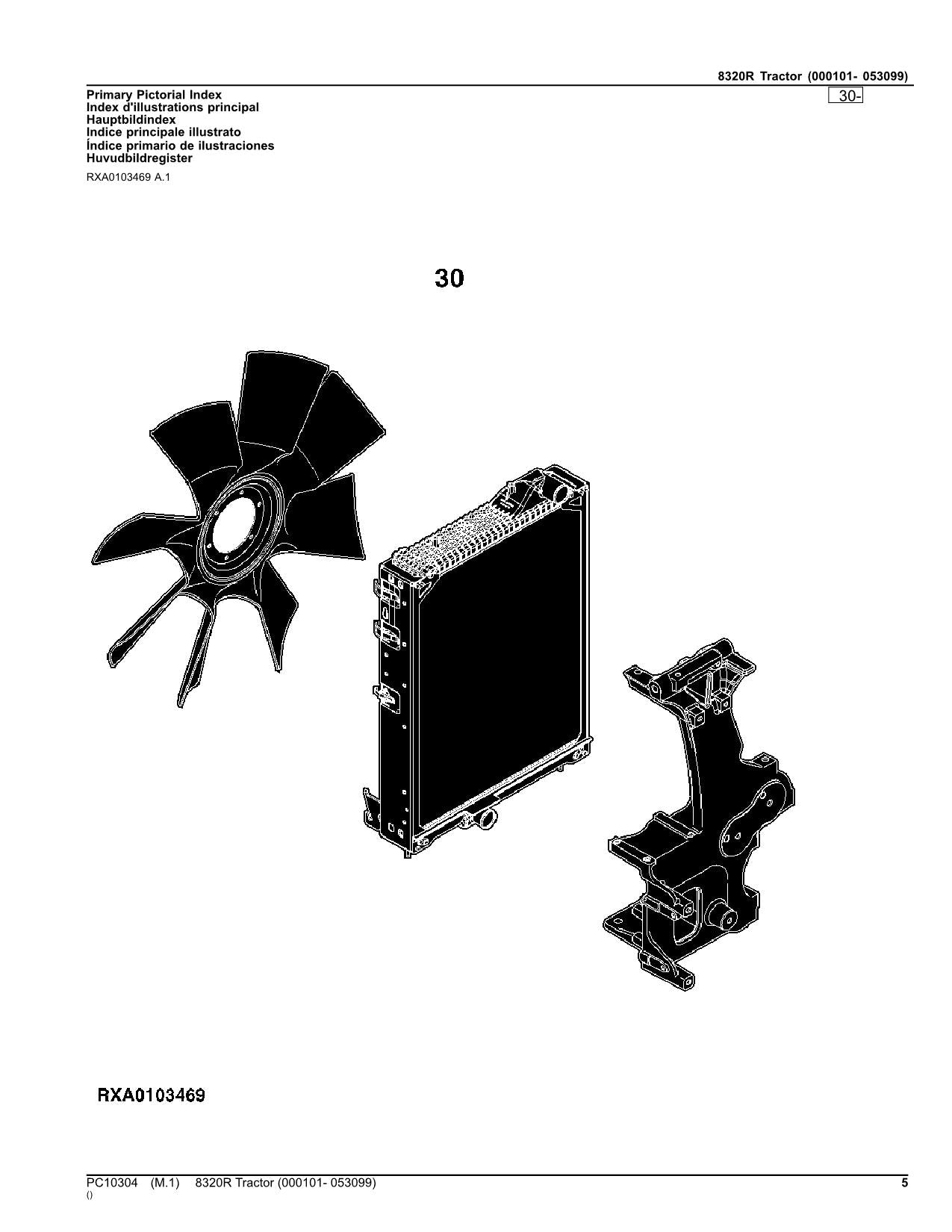 JOHN DEERE 8320R TRACTOR PARTS CATALOG MANUAL #3