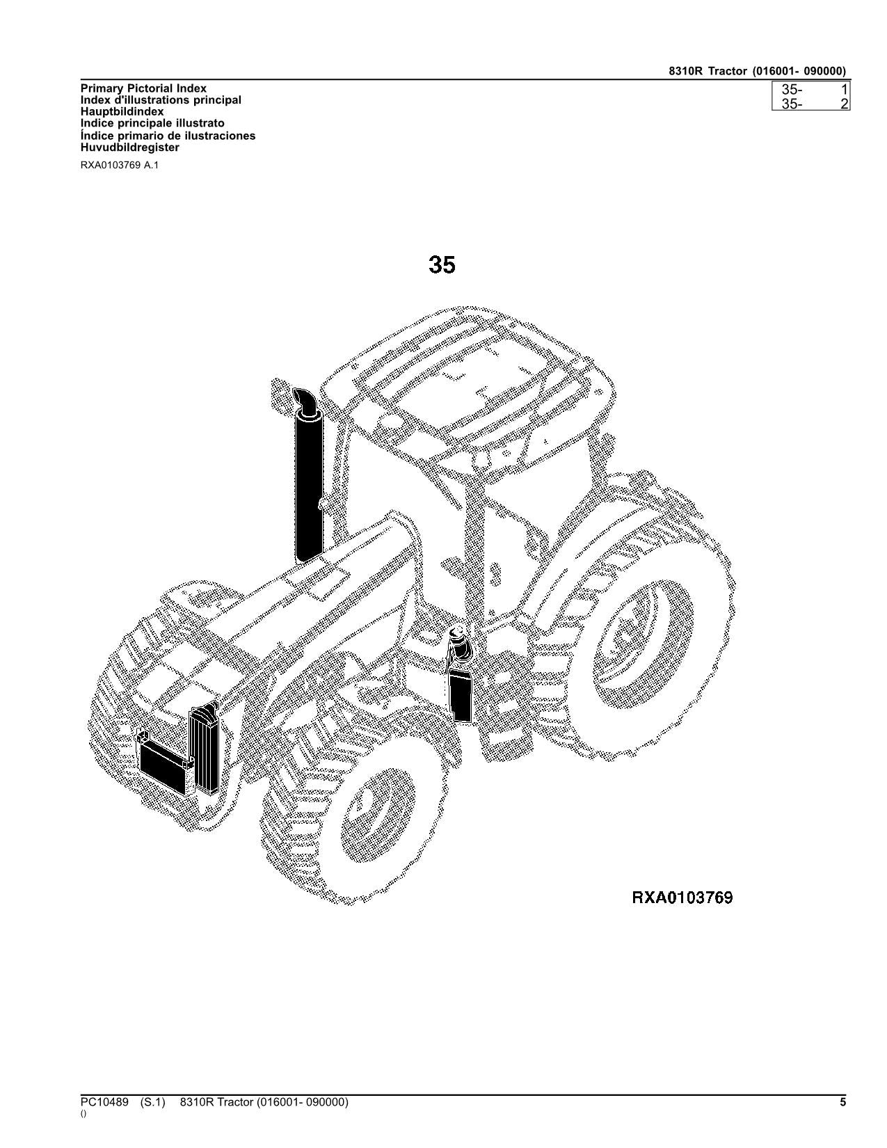 JOHN DEERE 8310R TRACTOR PARTS CATALOG MANUAL #2