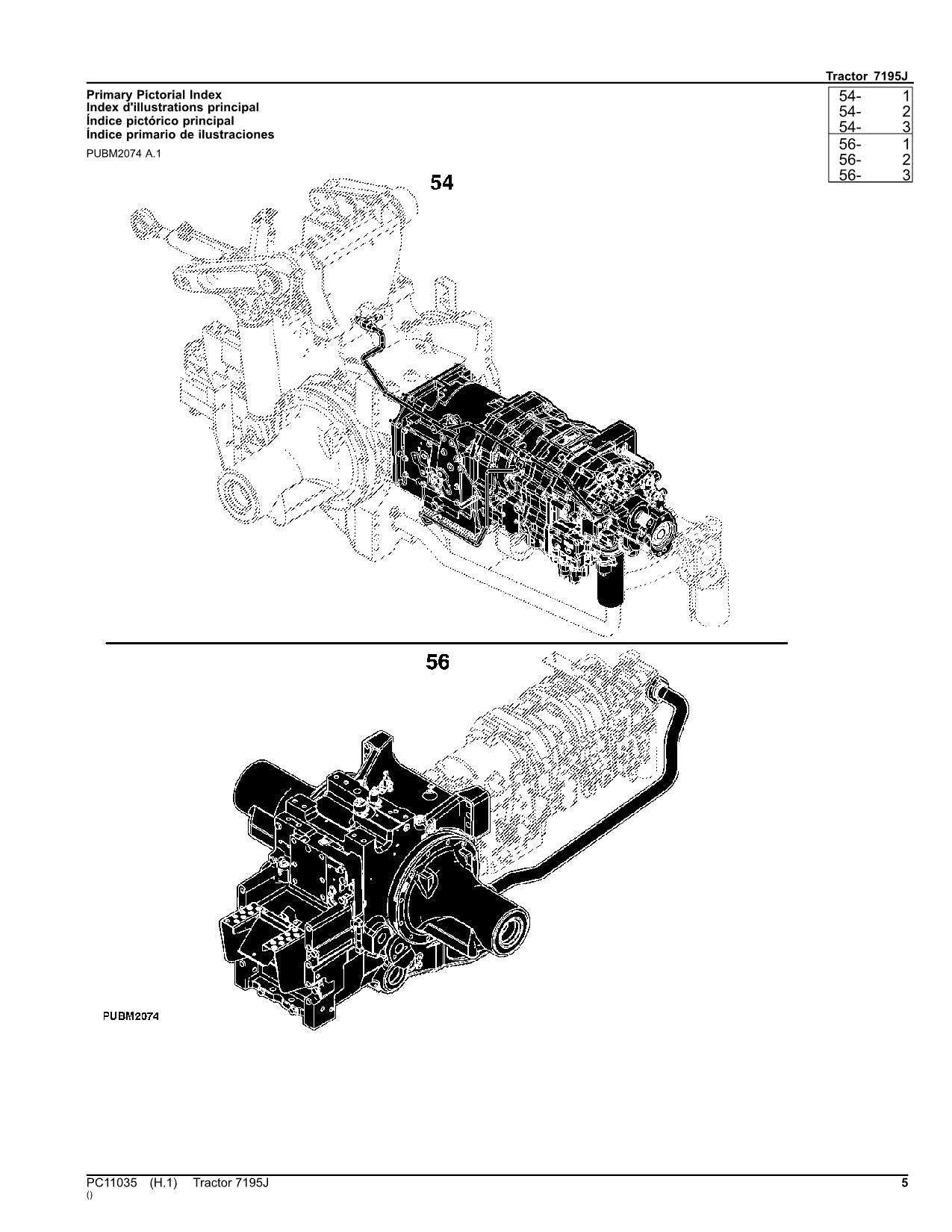 MANUEL DU CATALOGUE DES PIÈCES DU TRACTEUR JOHN DEERE 7195J