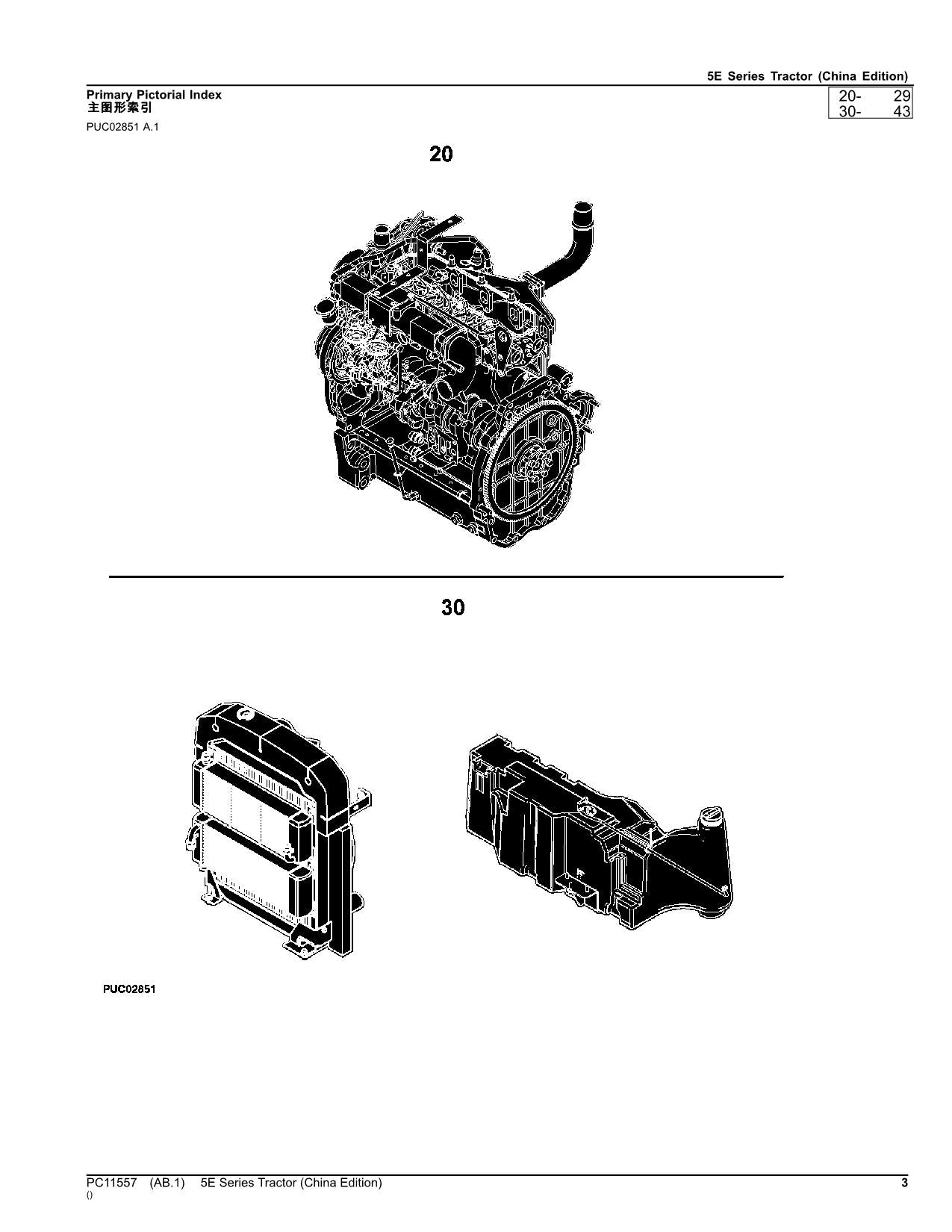 JOHN DEERE 5-800 5-804 5-850 TRACTOR PARTS CATALOG MANUAL