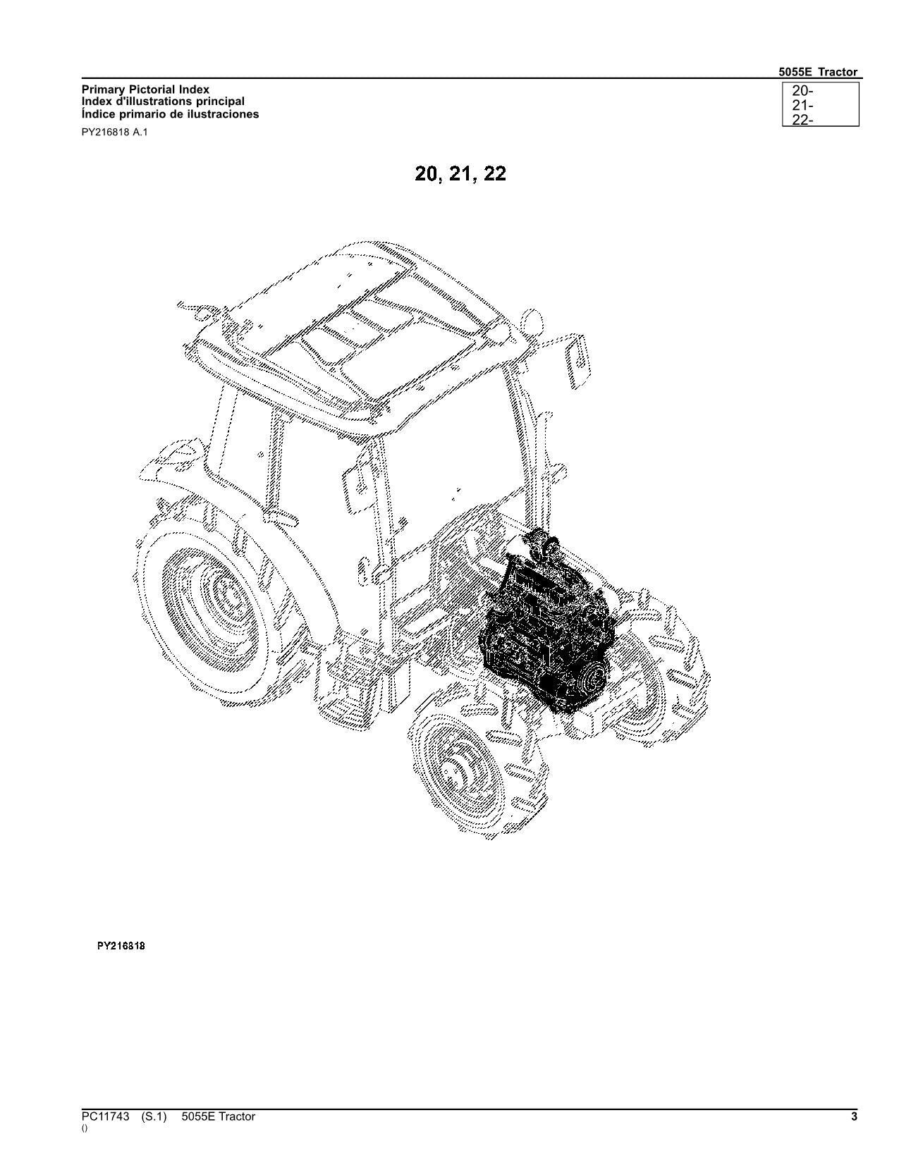 JOHN DEERE 5055E TRAKTOR ERSATZTEILKATALOGHANDBUCH NORDAMERIKA