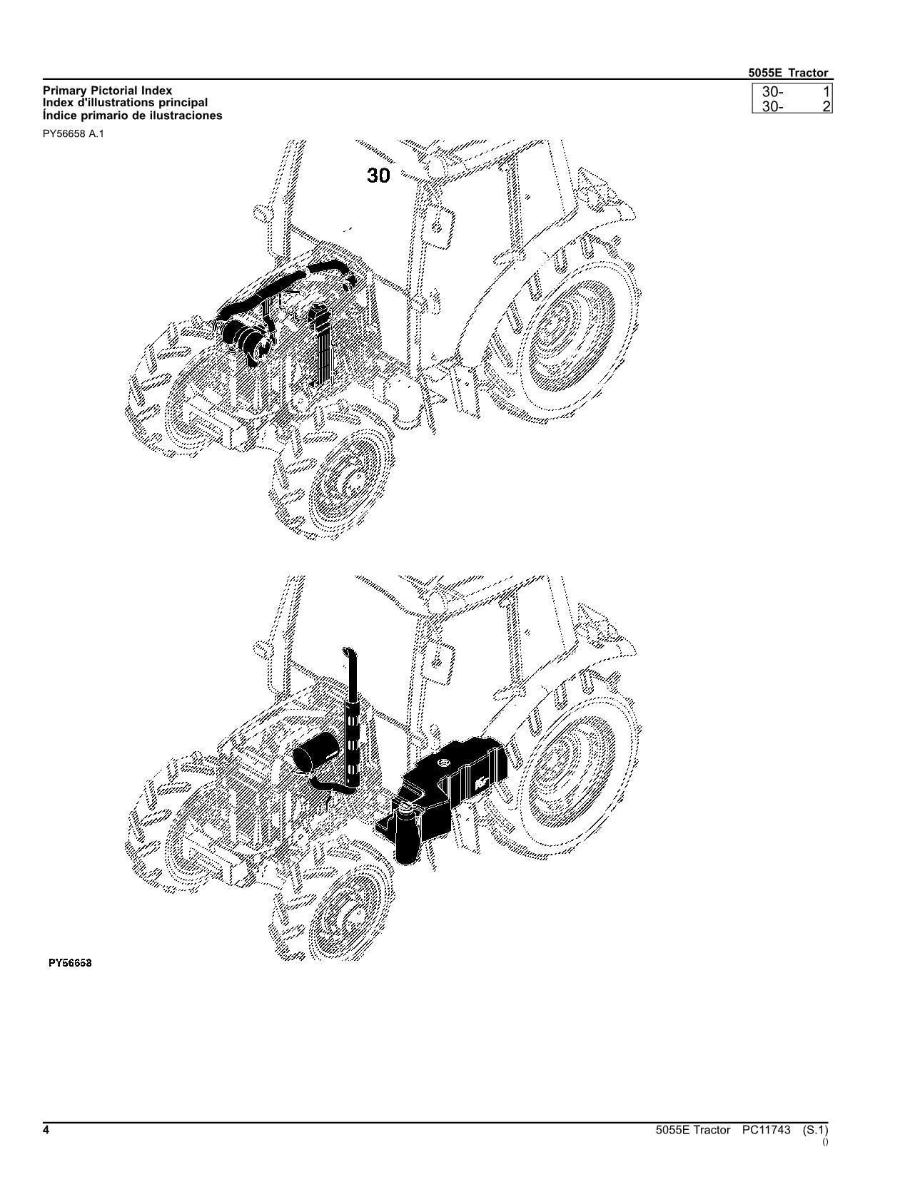 JOHN DEERE 5055E TRAKTOR ERSATZTEILKATALOGHANDBUCH NORDAMERIKA