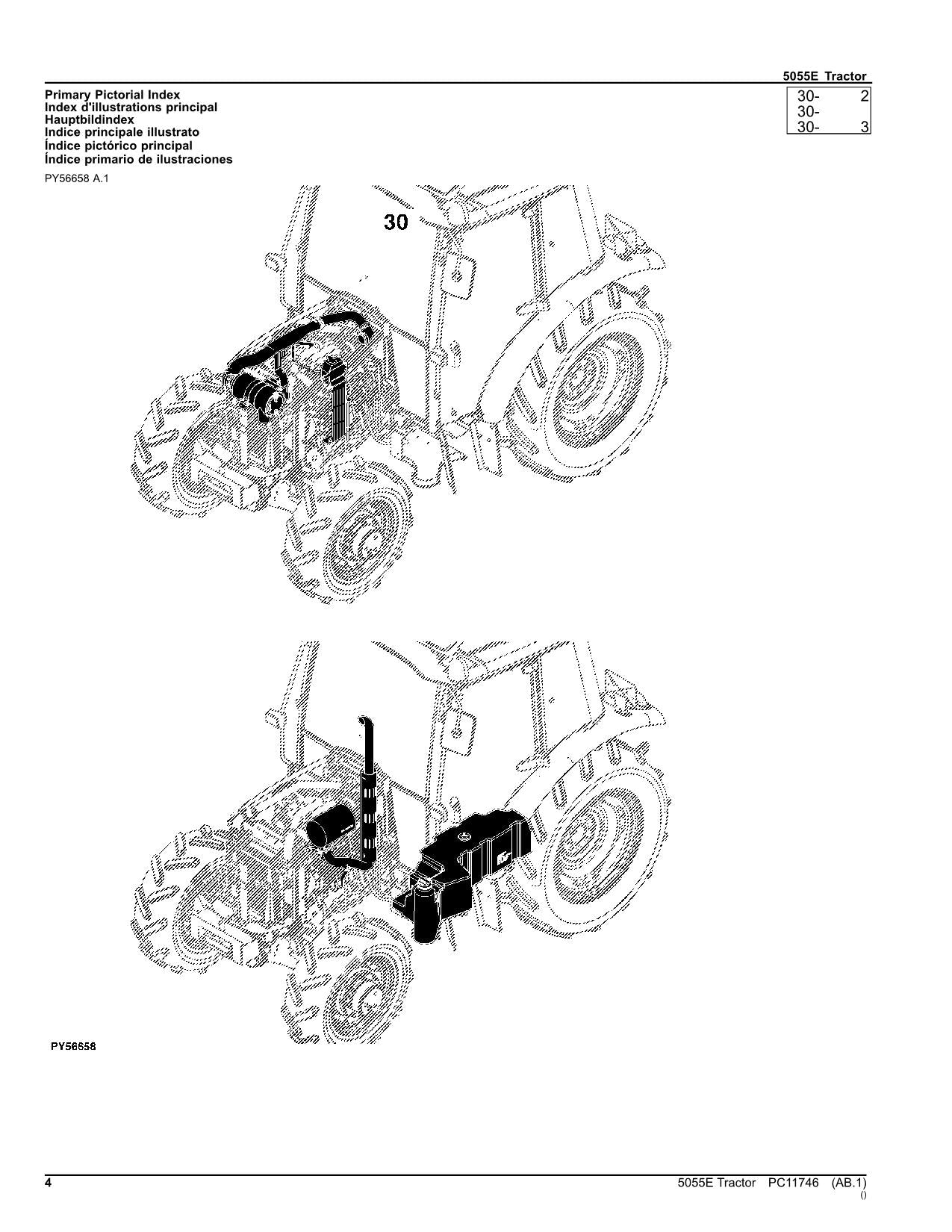 JOHN DEERE 5055E TRACTOR PARTS CATALOG MANUAL EUROPEAN EDITION