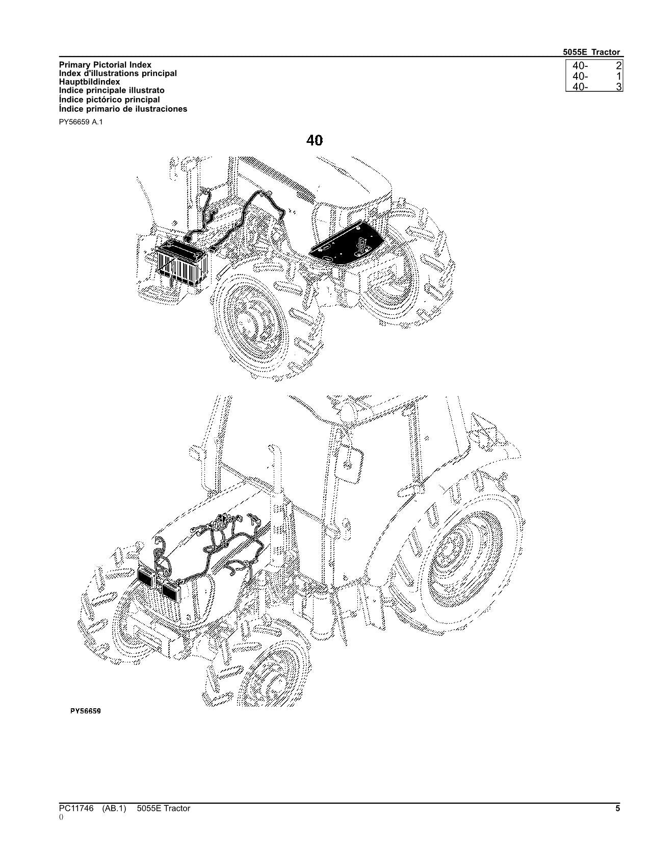 JOHN DEERE 5055E TRACTOR PARTS CATALOG MANUAL EUROPEAN EDITION