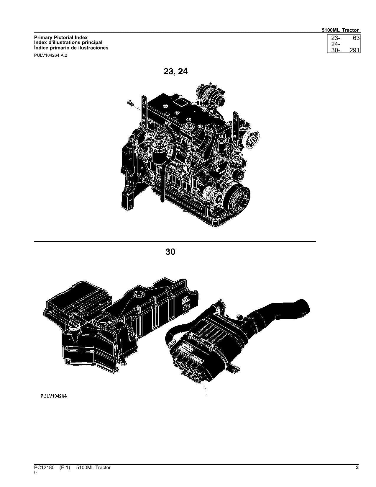 MANUEL DU CATALOGUE DES PIÈCES DU TRACTEUR JOHN DEERE 5100ML