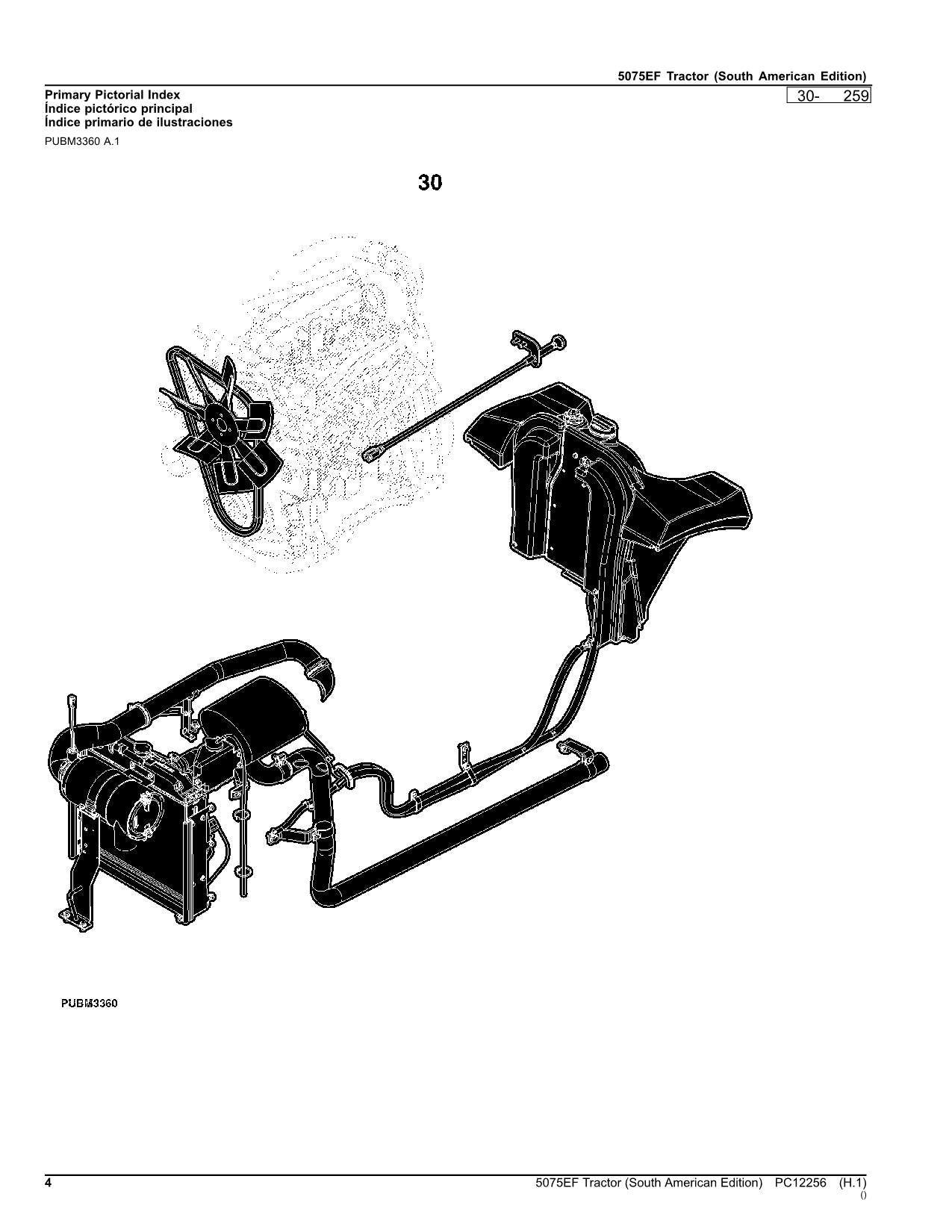 JOHN DEERE 5075EF TRACTOR PARTS CATALOG MANUAL