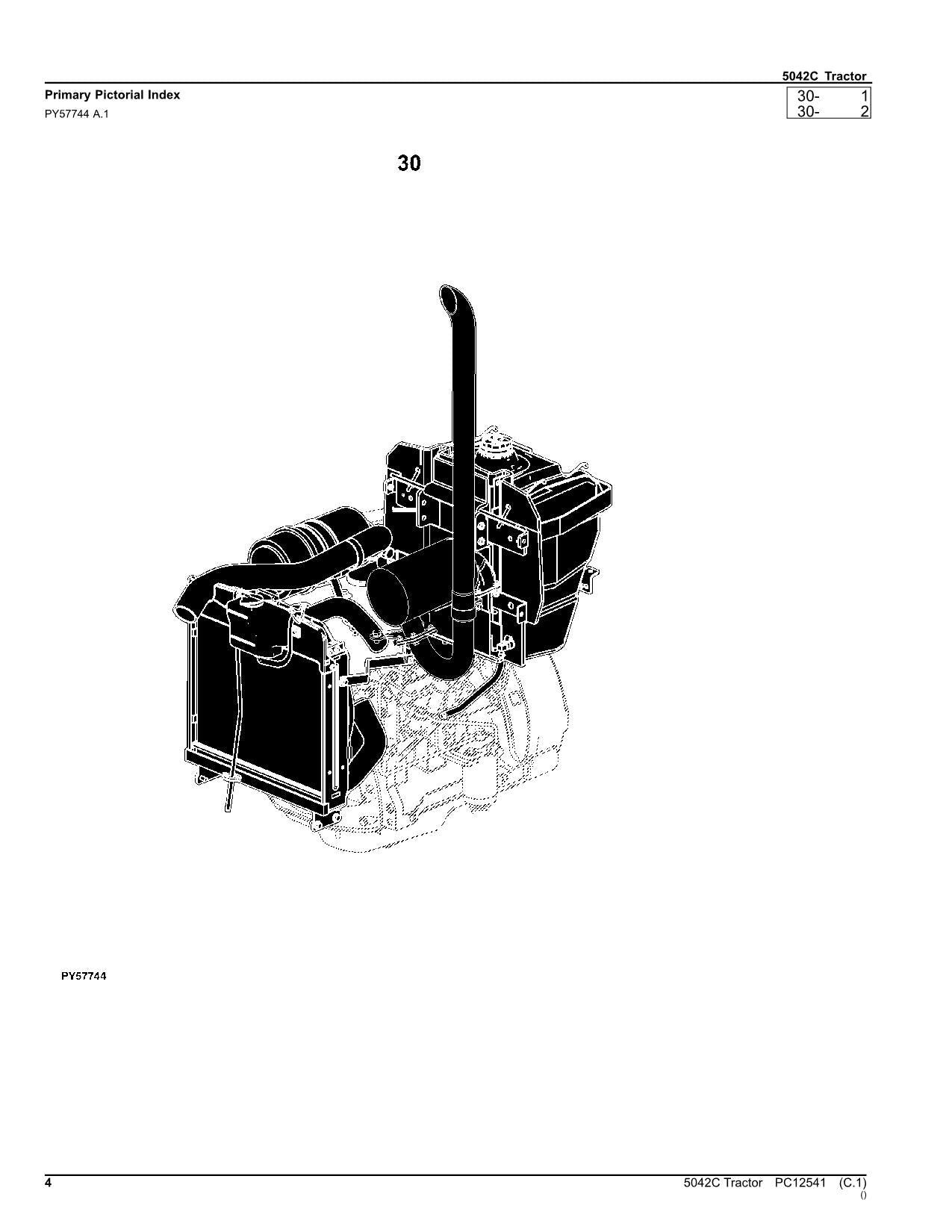 JOHN DEERE 5042C TRAKTOR ERSATZTEILKATALOGHANDBUCH