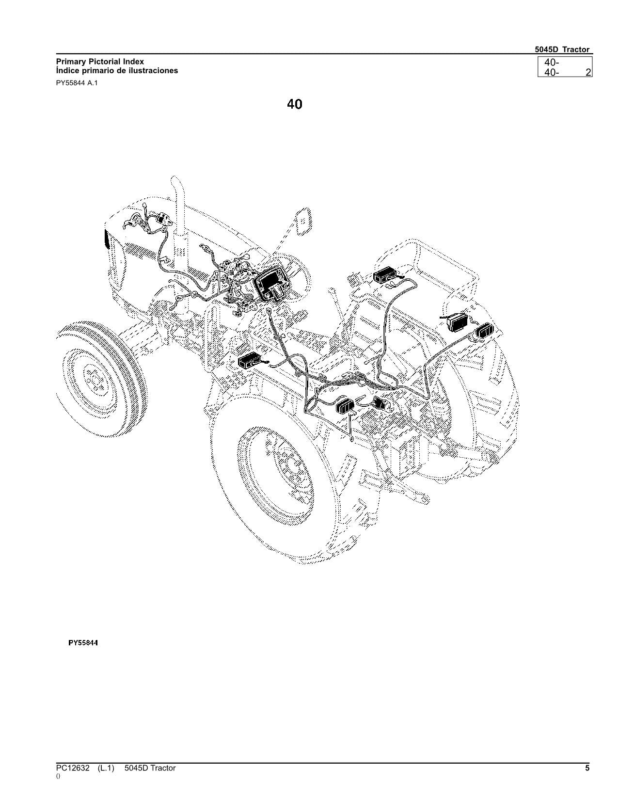 MANUEL DU CATALOGUE DES PIÈCES DU TRACTEUR JOHN DEERE 5045D