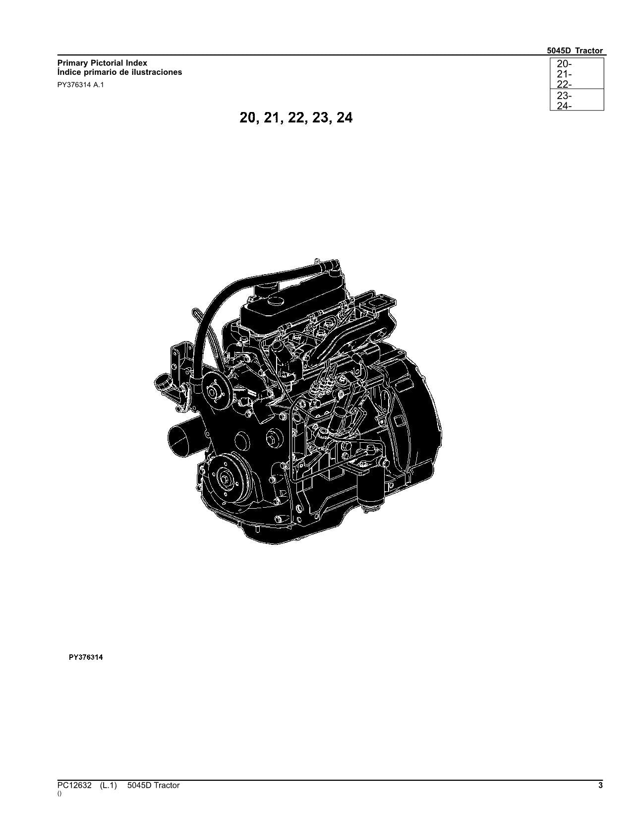 MANUEL DU CATALOGUE DES PIÈCES DU TRACTEUR JOHN DEERE 5045D