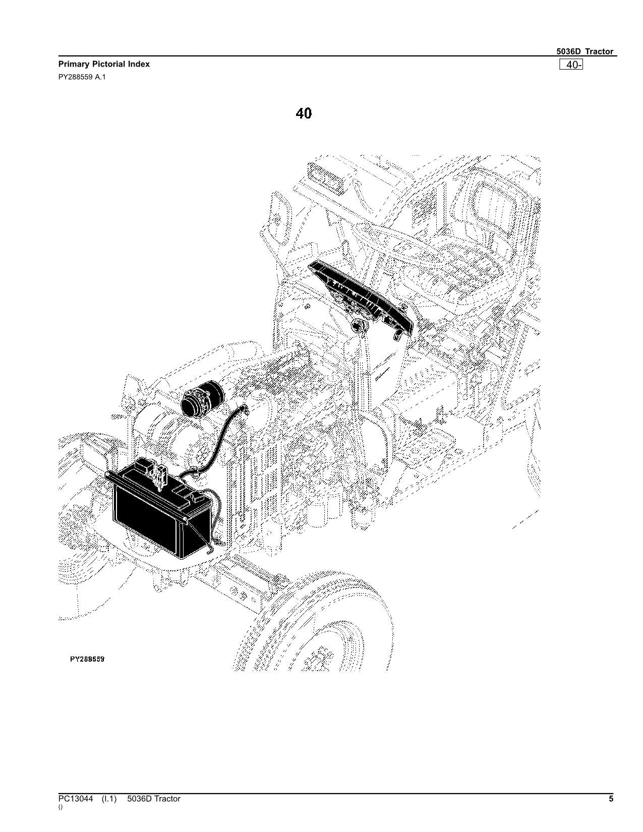 MANUEL DU CATALOGUE DES PIÈCES DU TRACTEUR JOHN DEERE 5036D