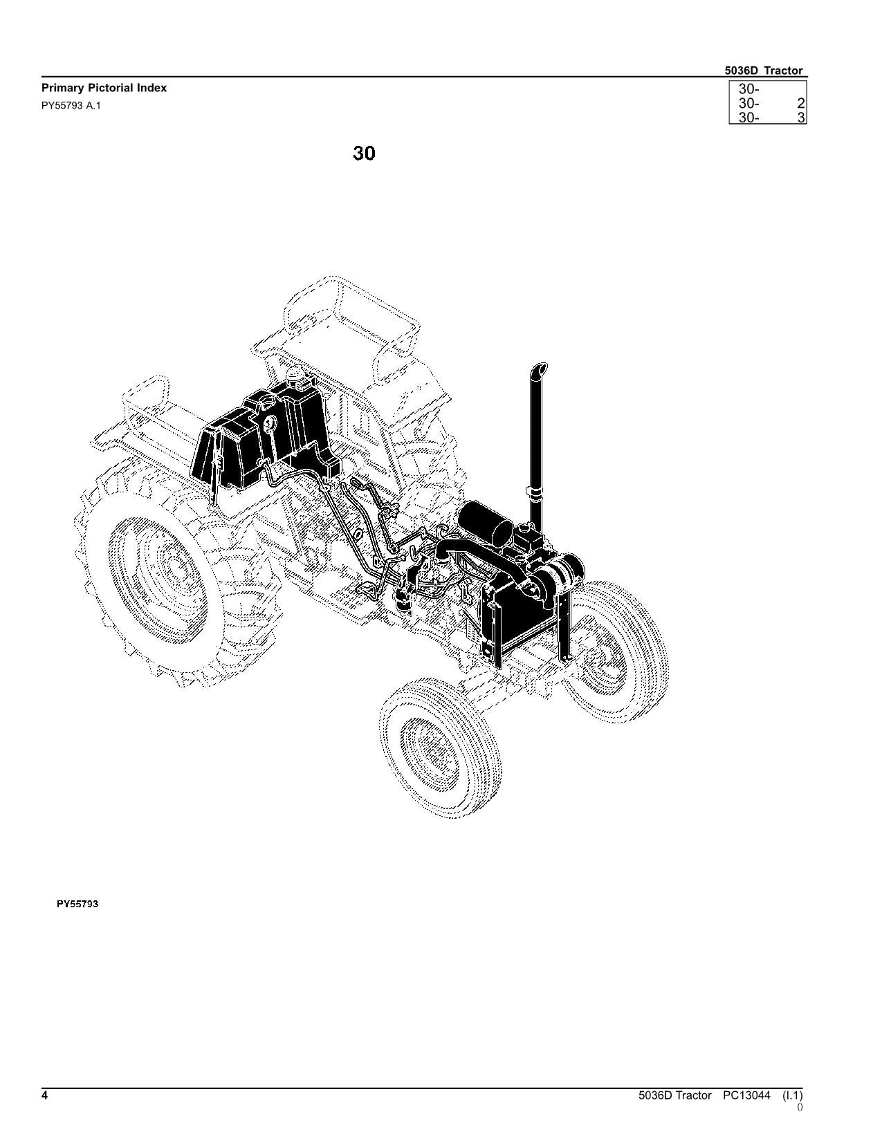 MANUEL DU CATALOGUE DES PIÈCES DU TRACTEUR JOHN DEERE 5036D