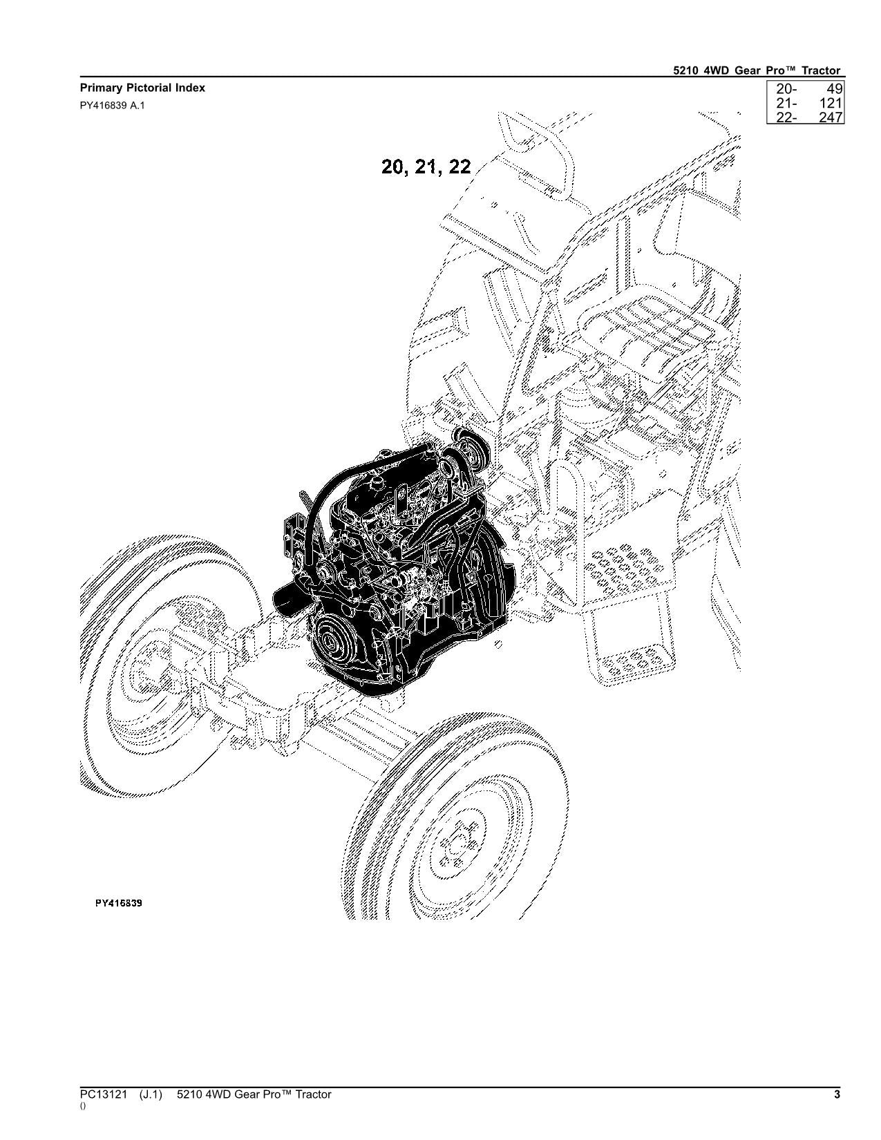 JOHN DEERE 5210 TRAKTOR ERSATZTEILKATALOGHANDBUCH