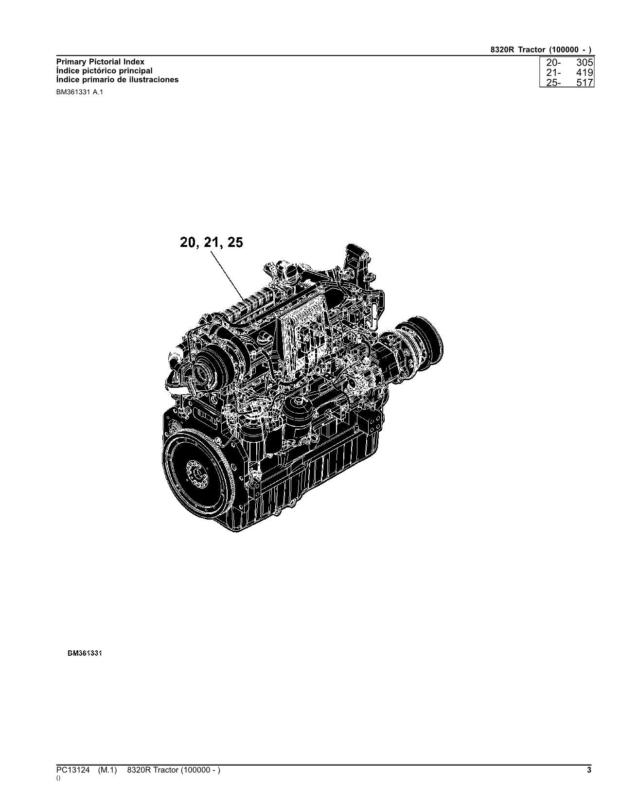 JOHN DEERE 8320R TRACTOR PARTS CATALOG MANUAL #7