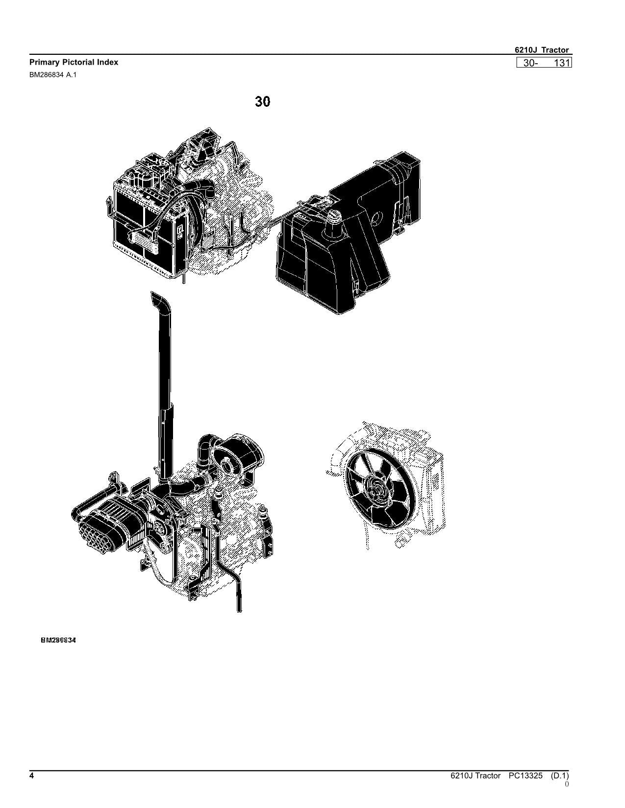 JOHN DEERE 6210J TRAKTOR ERSATZTEILE KATALOGHANDBUCH ser. Südamerika