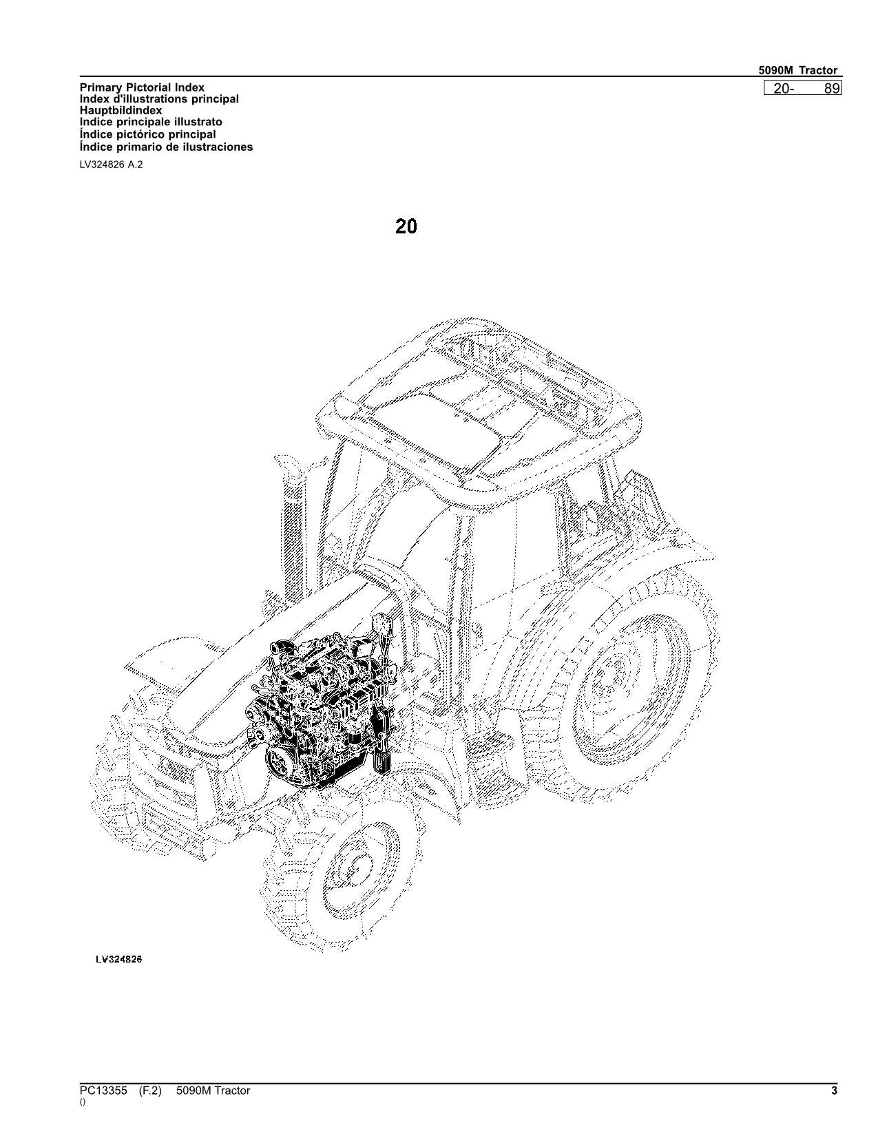 JOHN DEERE 5090M TRAKTOR-TEILEKATALOGHANDBUCH Nr. 2