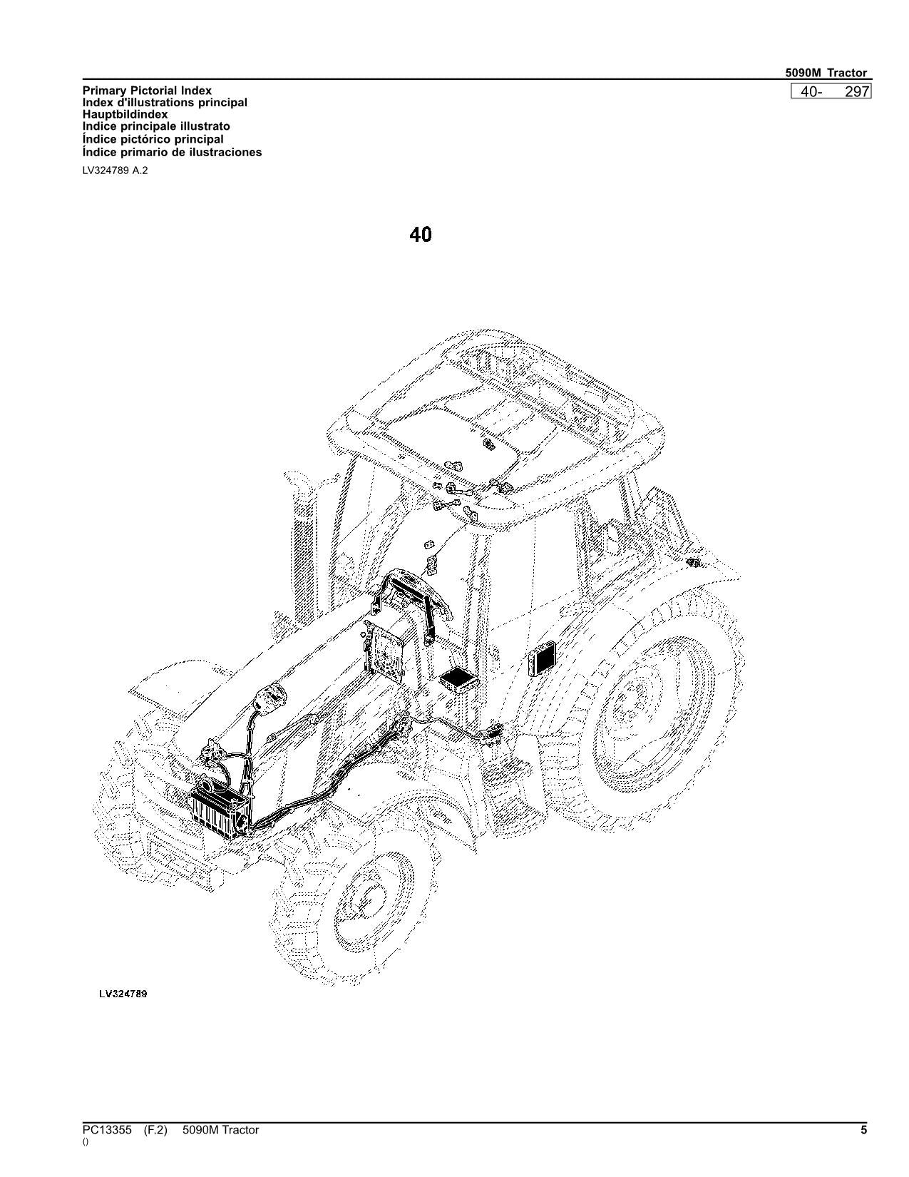 MANUEL DU CATALOGUE DES PIÈCES DU TRACTEUR JOHN DEERE 5090M #2