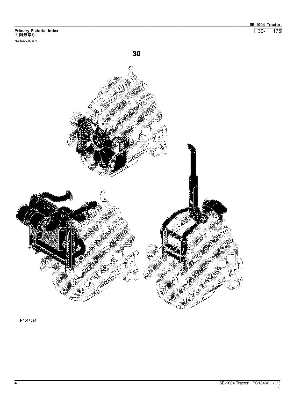 MANUEL DU CATALOGUE DES PIÈCES DU TRACTEUR JOHN DEERE 5E-1004