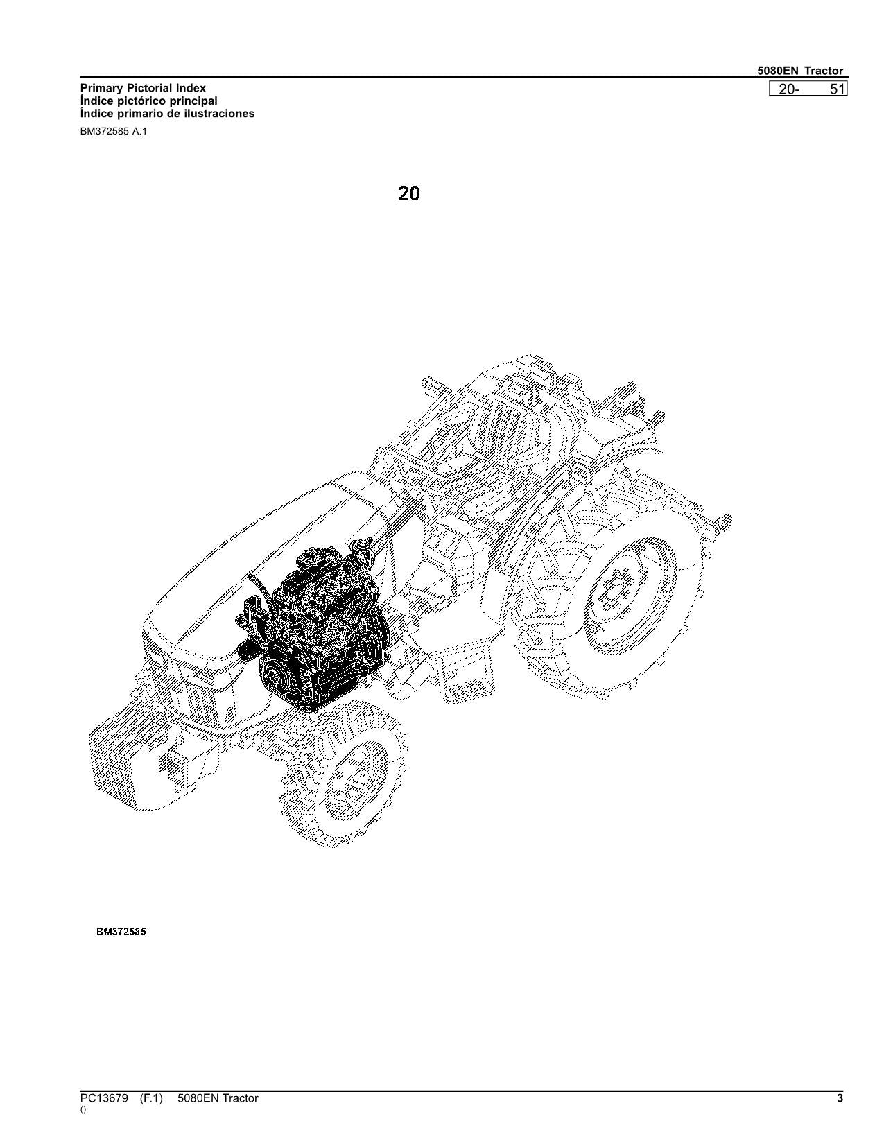 JOHN DEERE 5080EN TRACTOR PARTS CATALOG MANUAL