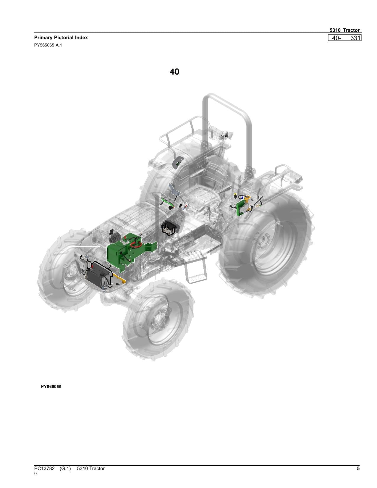 JOHN DEERE 5310 TRACTOR PARTS CATALOG MANUAL #3