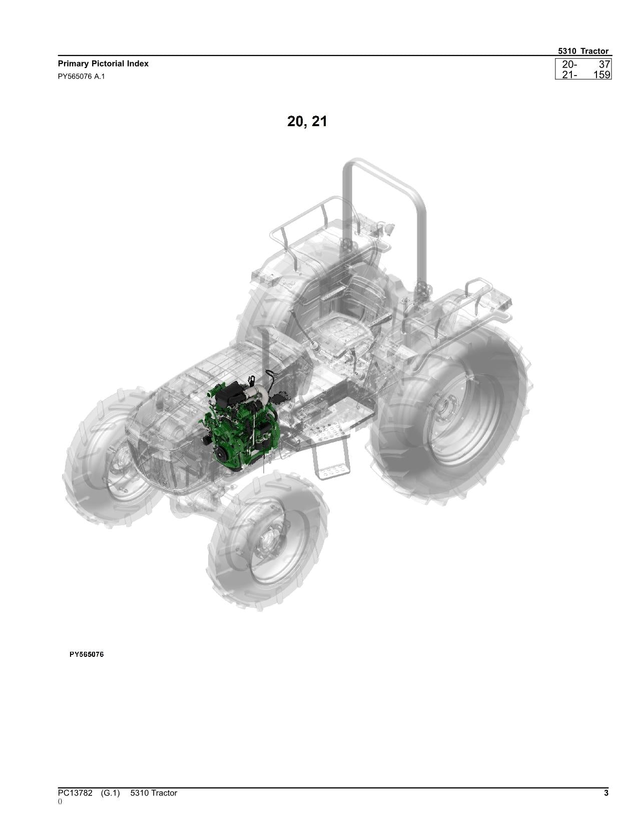 JOHN DEERE 5310 TRAKTOR ERSATZTEILKATALOGHANDBUCH #3